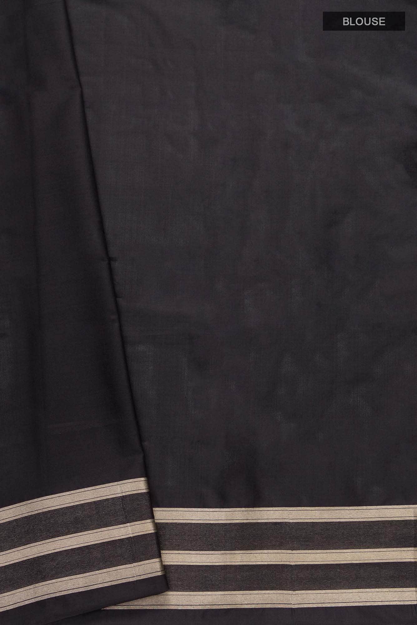 A New Day-Black Banarasi Silk Saree - Image 11