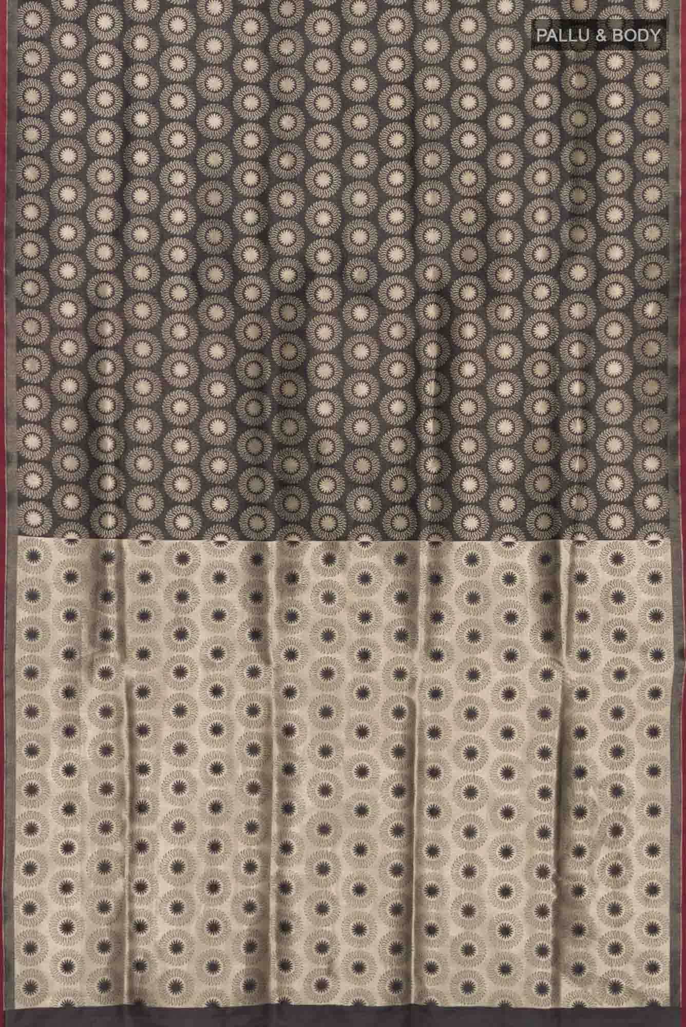 A New Day-Black Banarasi Silk Saree - Image 8