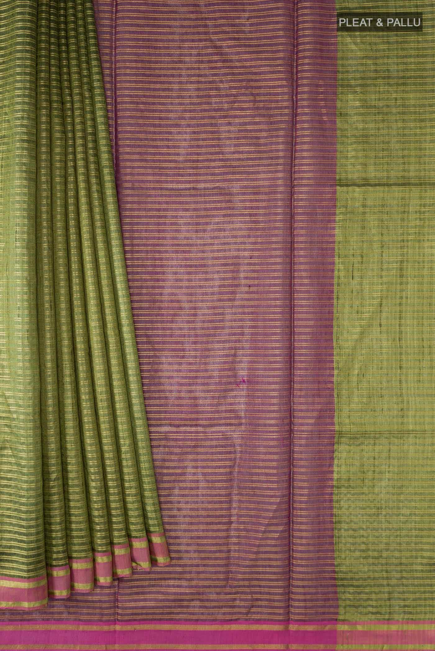 Akira-Green Bhagalpuri Tussar Silk Saree - Image 3