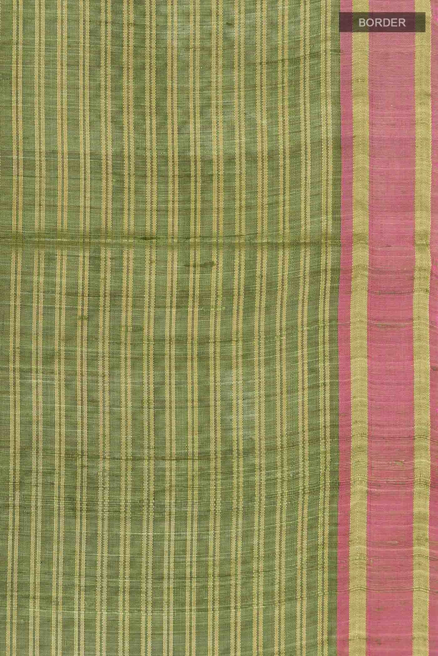 Akira-Green Bhagalpuri Tussar Silk Saree - Image 7