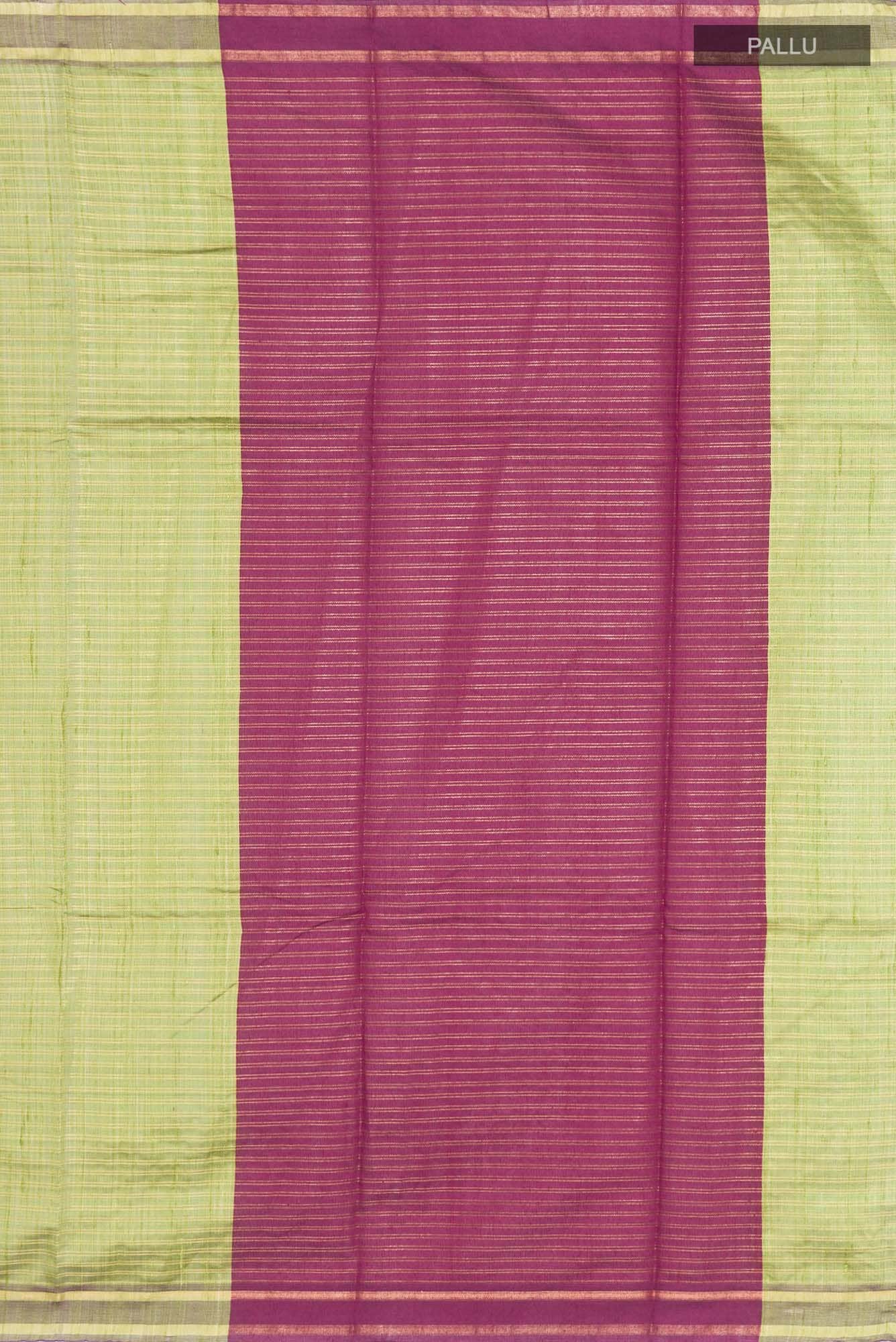 Akira-Olive Green Bhagalpuri Tussar Silk Saree - Image 6