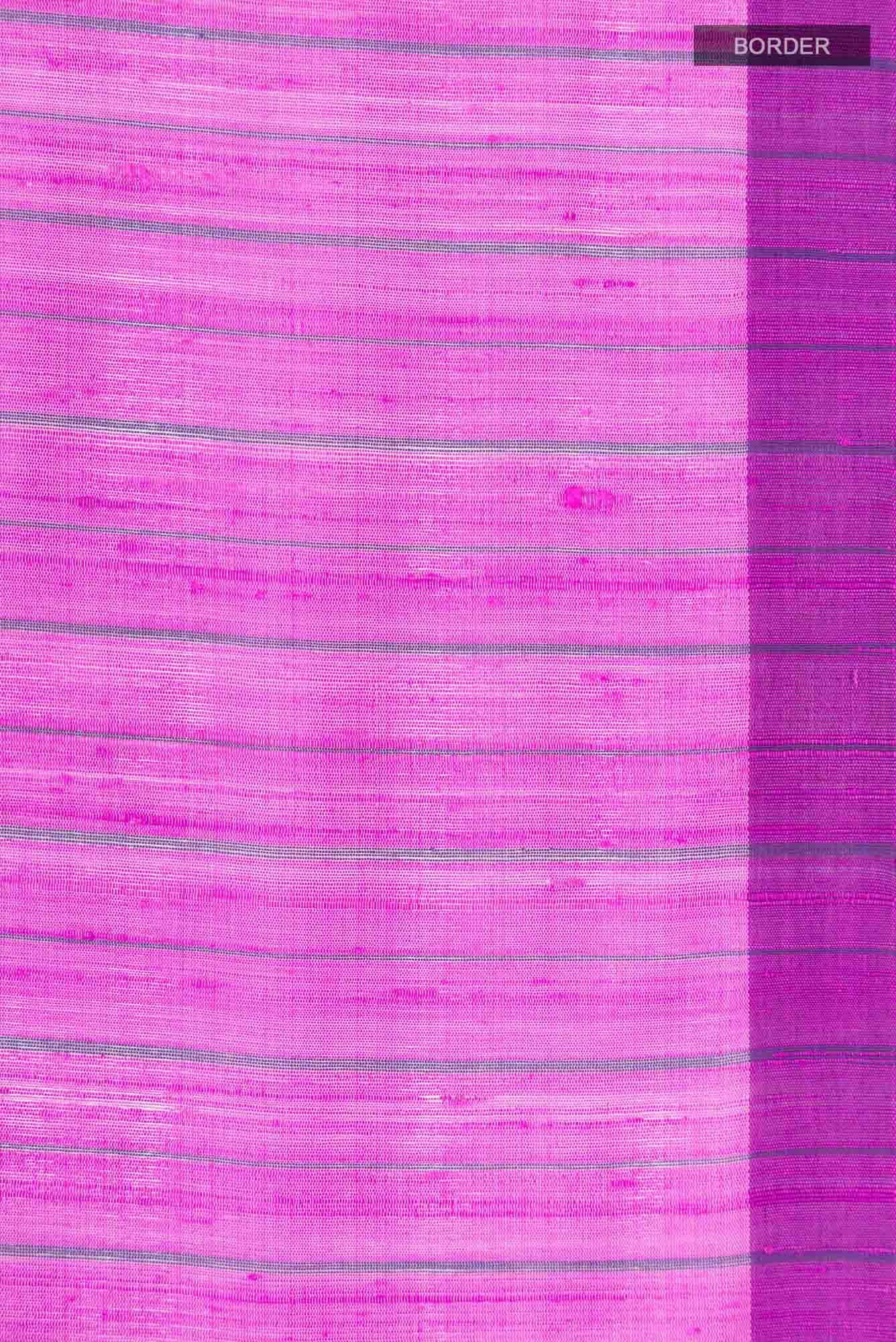 Amisha-Pink Bhagalpuri Tussar Silk Saree - Image 8