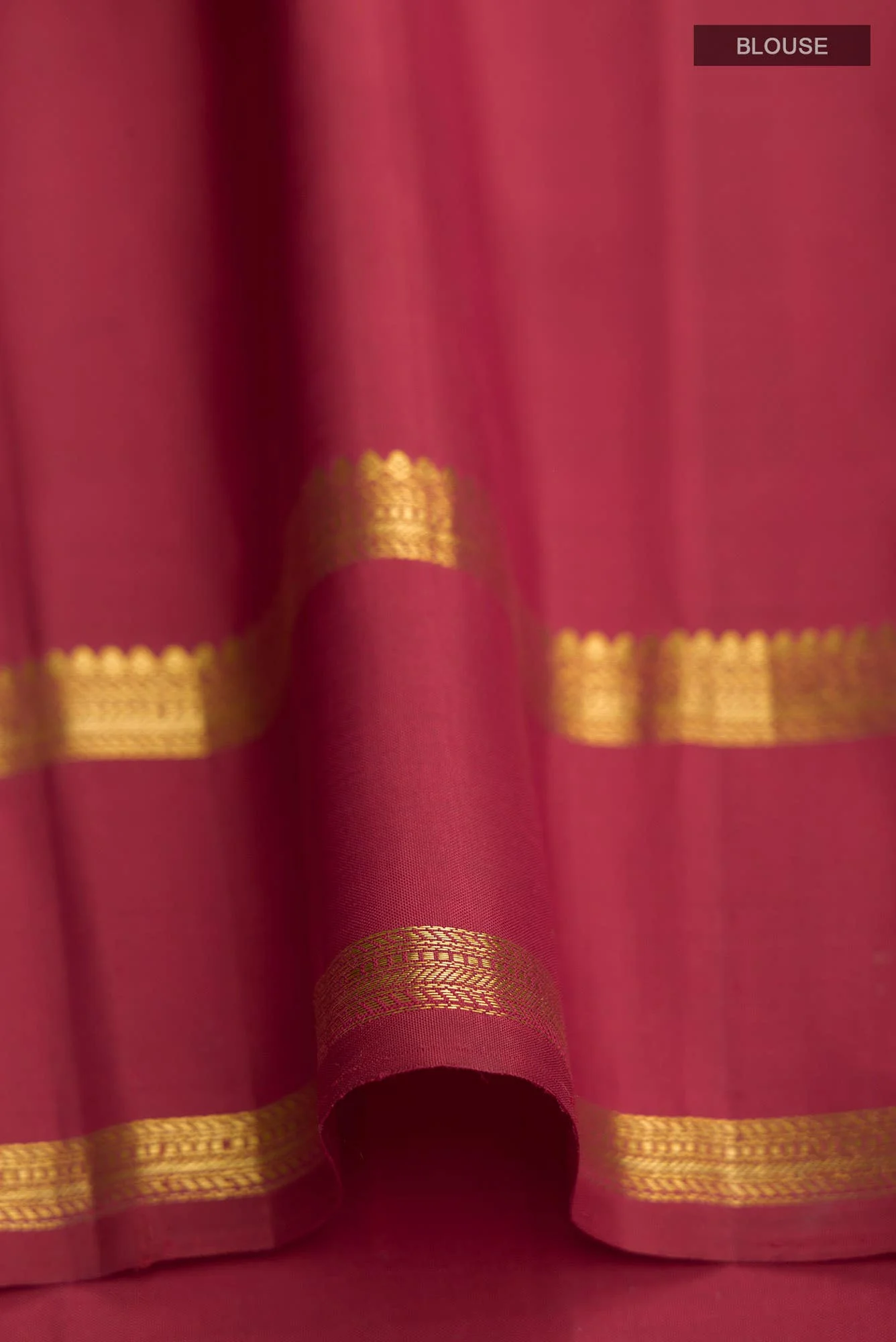 Malhar-Red Kanchipuram Silk Saree - Image 8