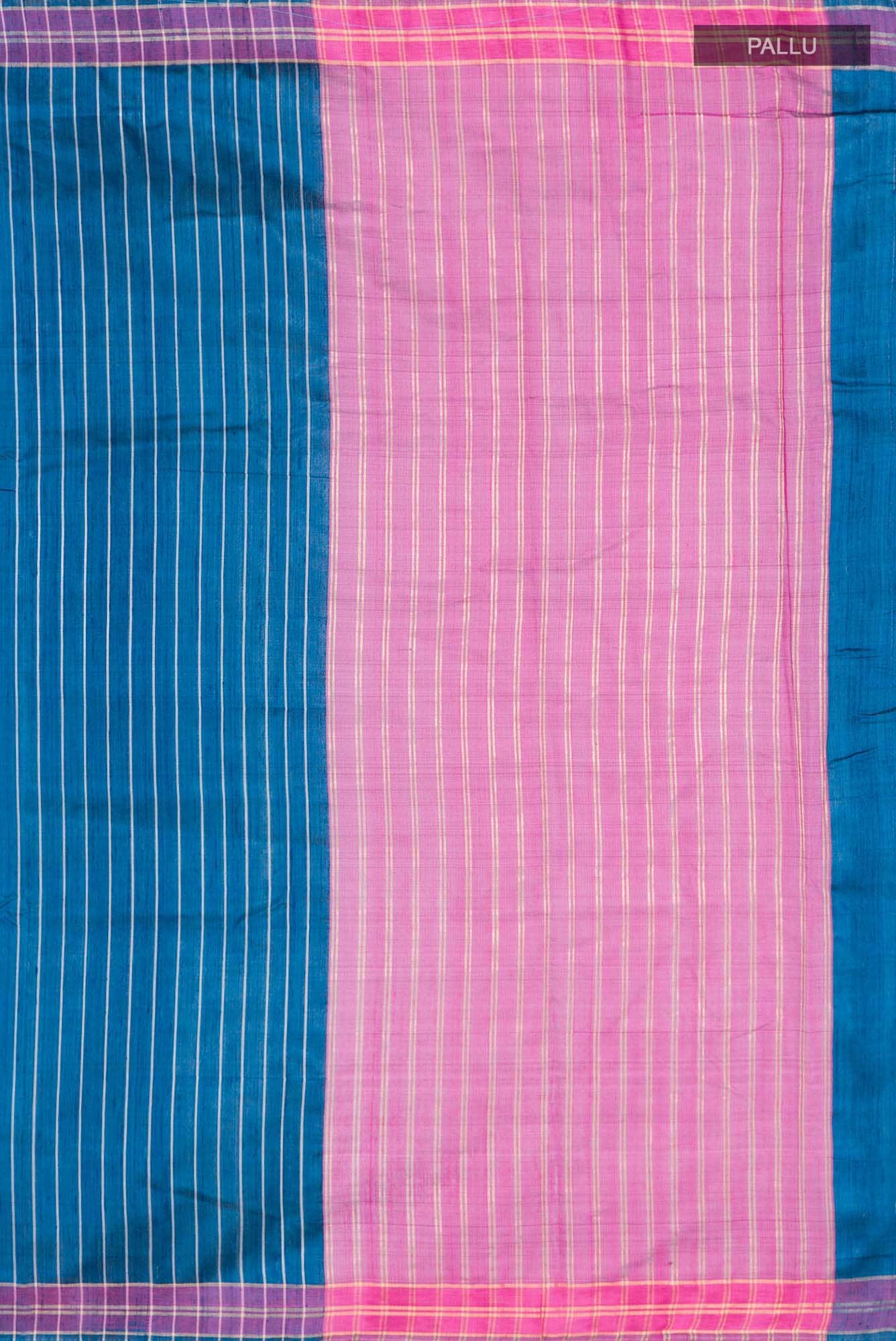 Avni-Blue Bhagalpuri Tussar Silk Saree - Image 5