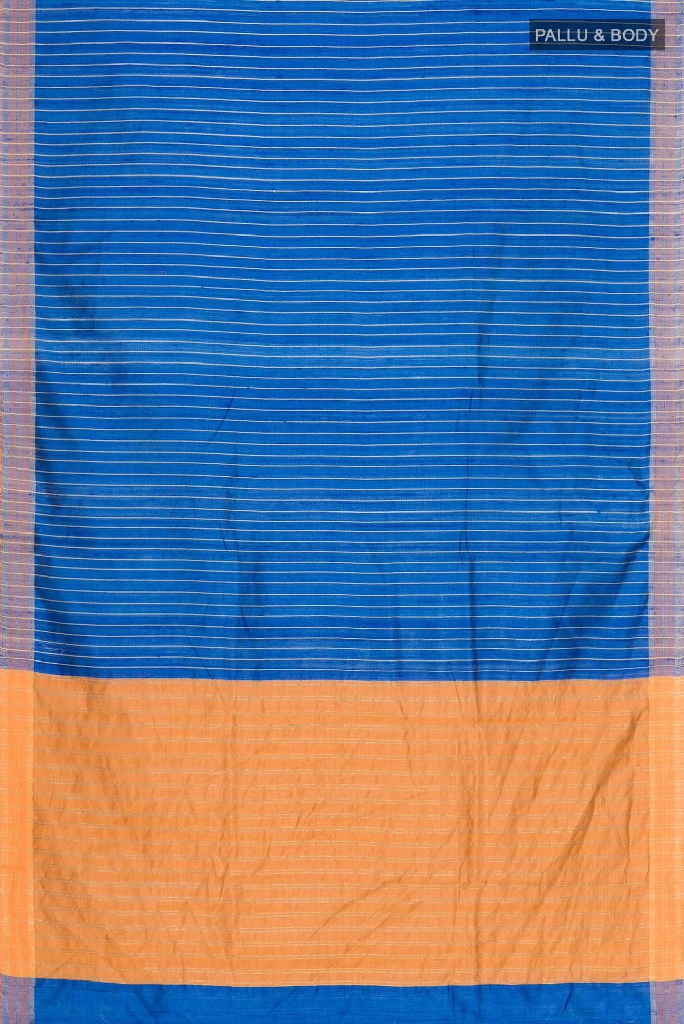Avni-Royal Blue Bhagalpuri Tussar Silk Saree - Image 4