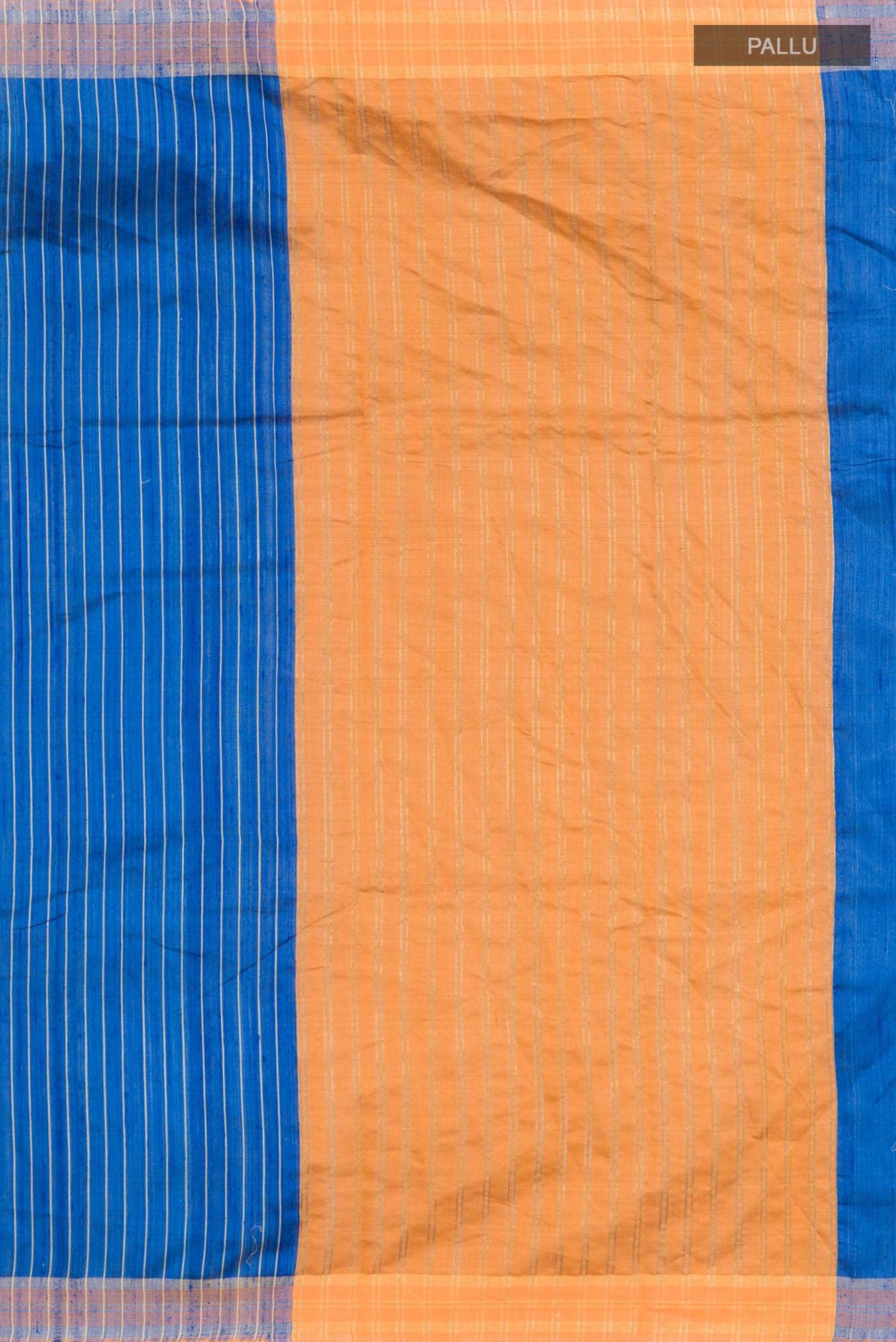 Avni-Royal Blue Bhagalpuri Tussar Silk Saree - Image 5