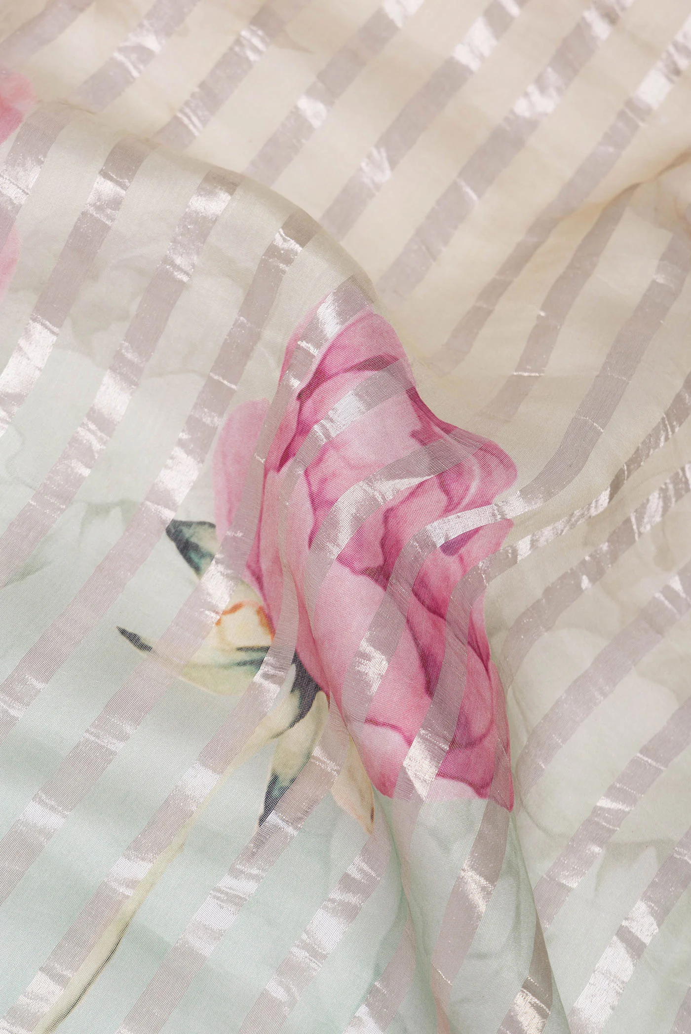 Multi Color Organza Silk Saree - Image 2