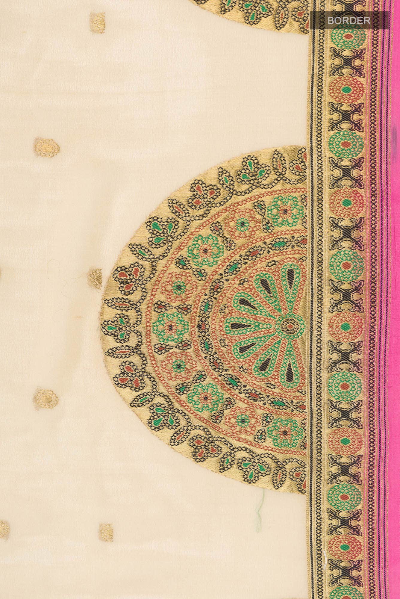 Beige Banarasi Georgette Saree - Image 6
