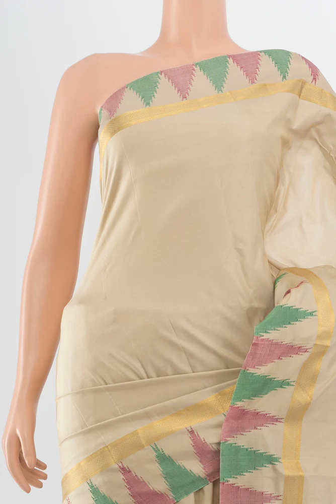 Cream Bangalore Silk - kadyal Saree - Image 2
