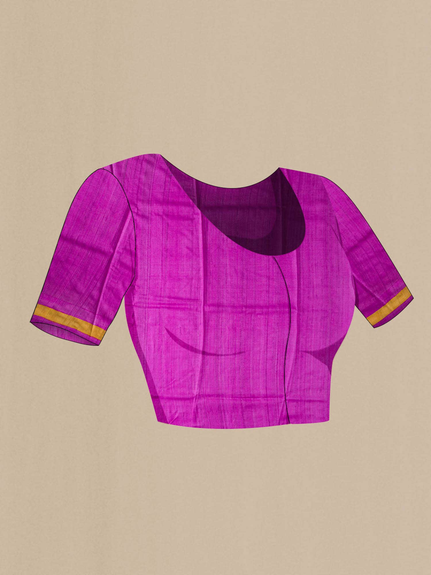 Lavender Bhagalpuri Tussar Silk Saree - Image 5