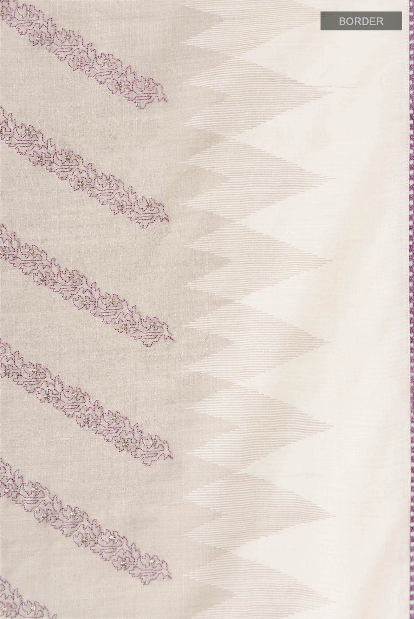 Beige Bhagalpuri Tussar Silk Saree - Image 5