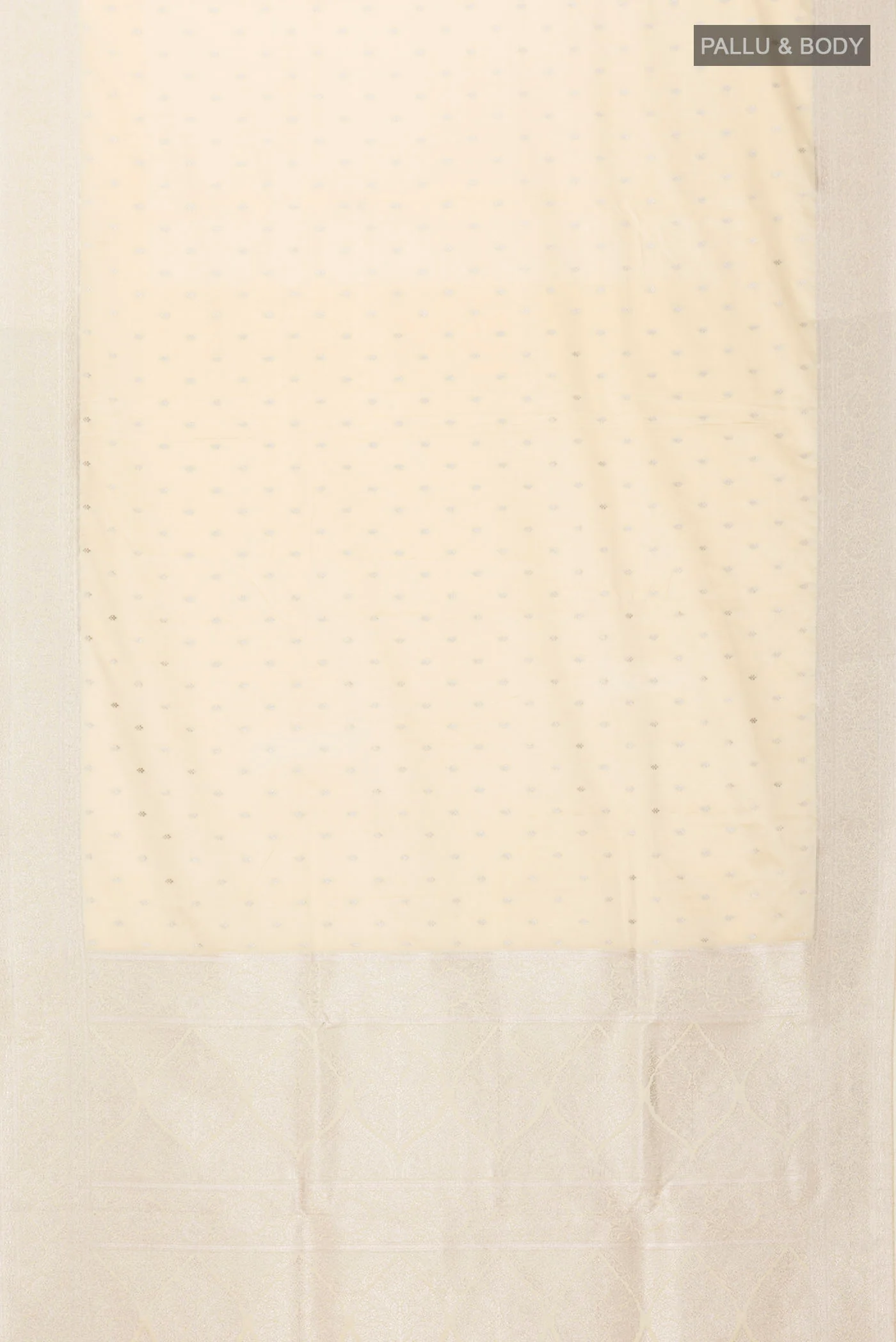 Beige Blended Banarasi Silk Saree - Image 3