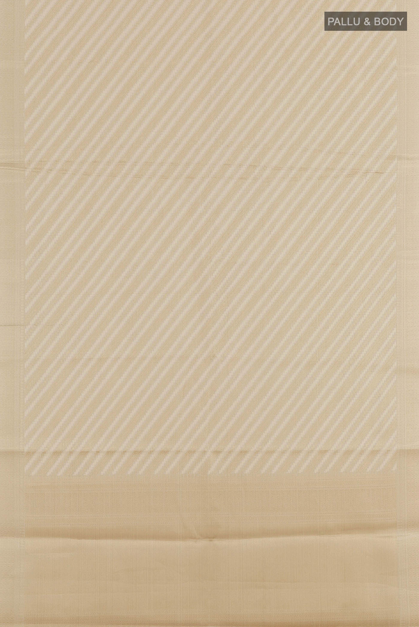 Beige Blended Kota Cotton Saree - Image 3