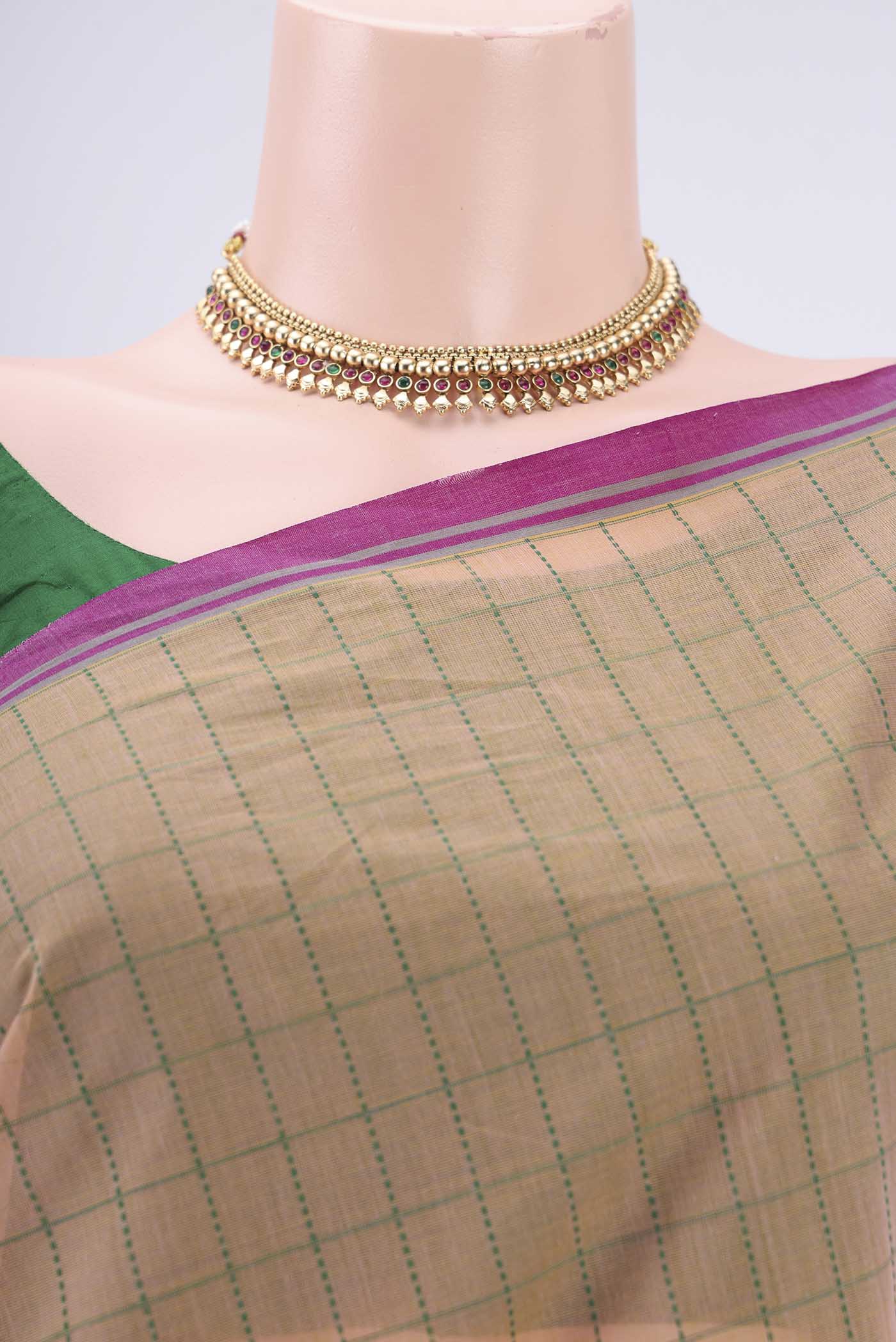 Sandal Coimbatore Cotton Saree - Image 2