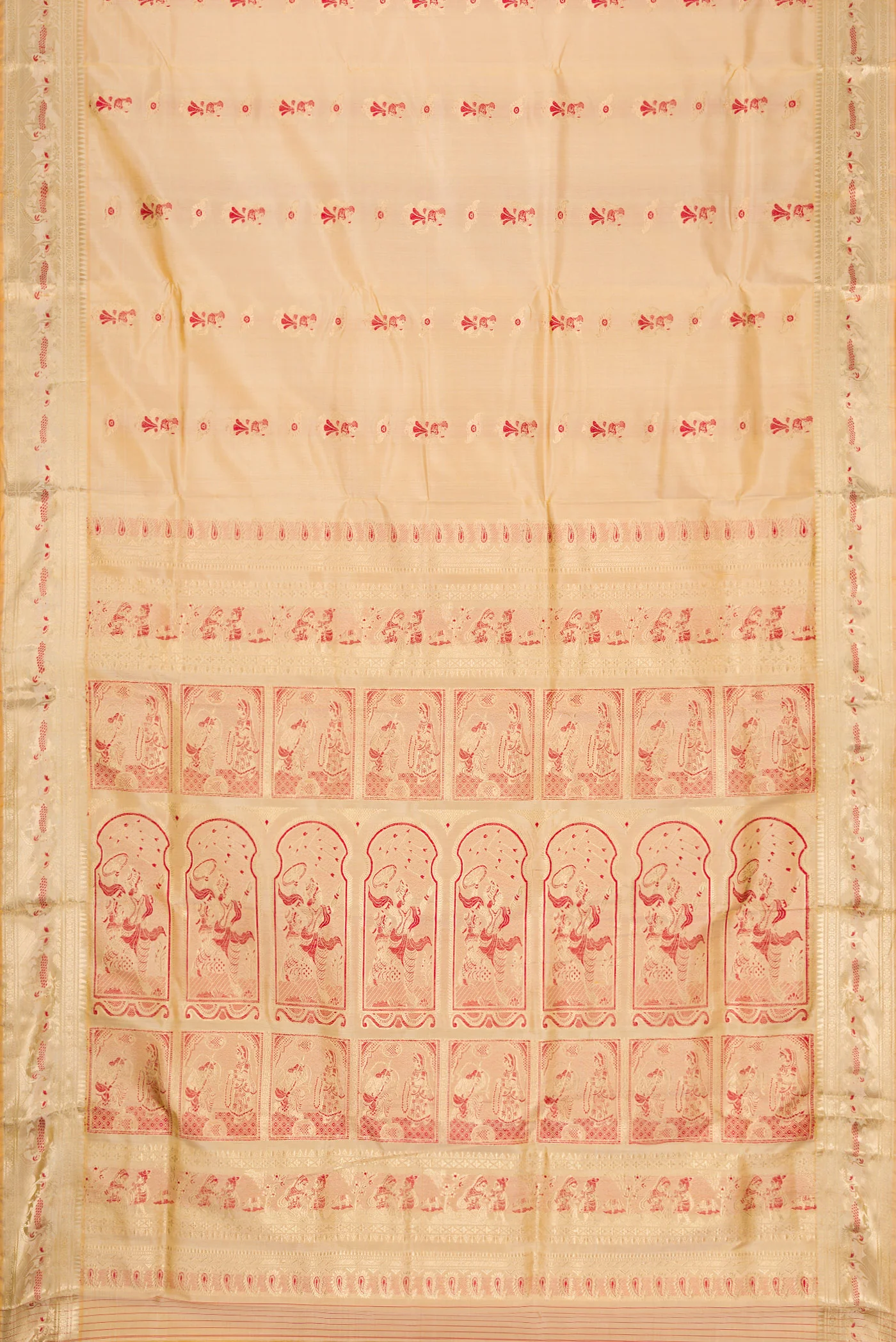 Beige Baluchari Silk Saree - Image 6