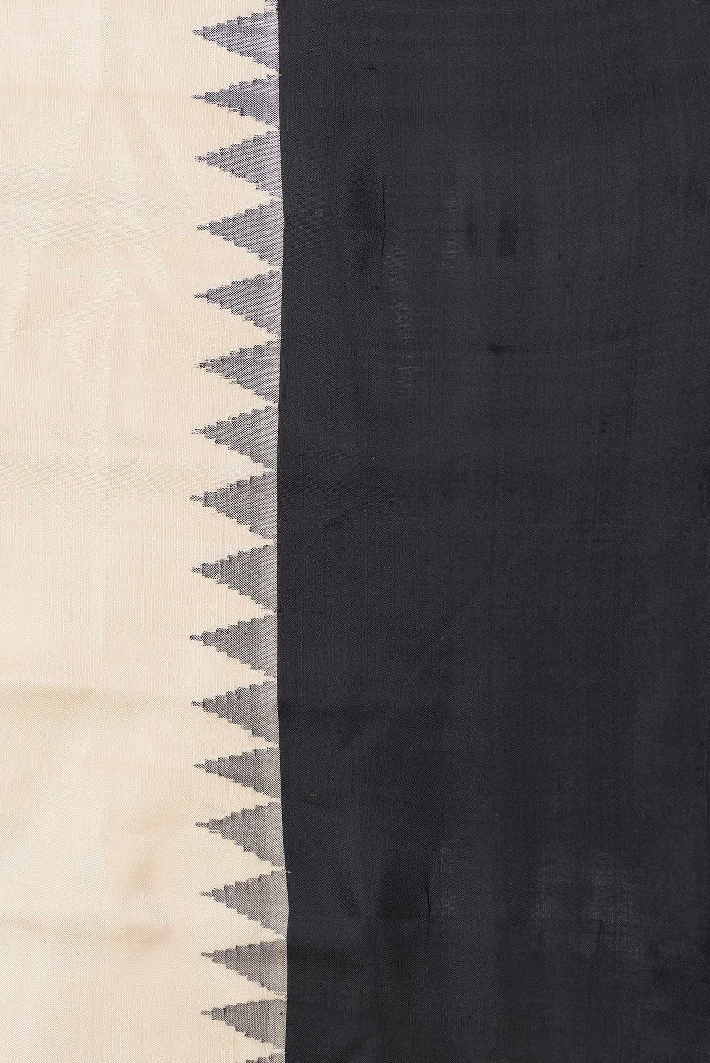Cream Gadwal Silk Saree - Image 5