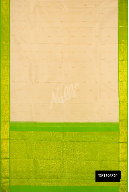 Beige Dual Tone Kanchipuram Silk Saree
