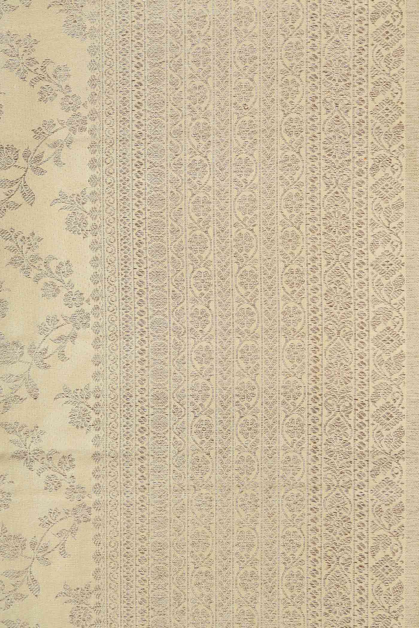 Beige Dual Tone Kanjivaram Silk Saree - Image 3