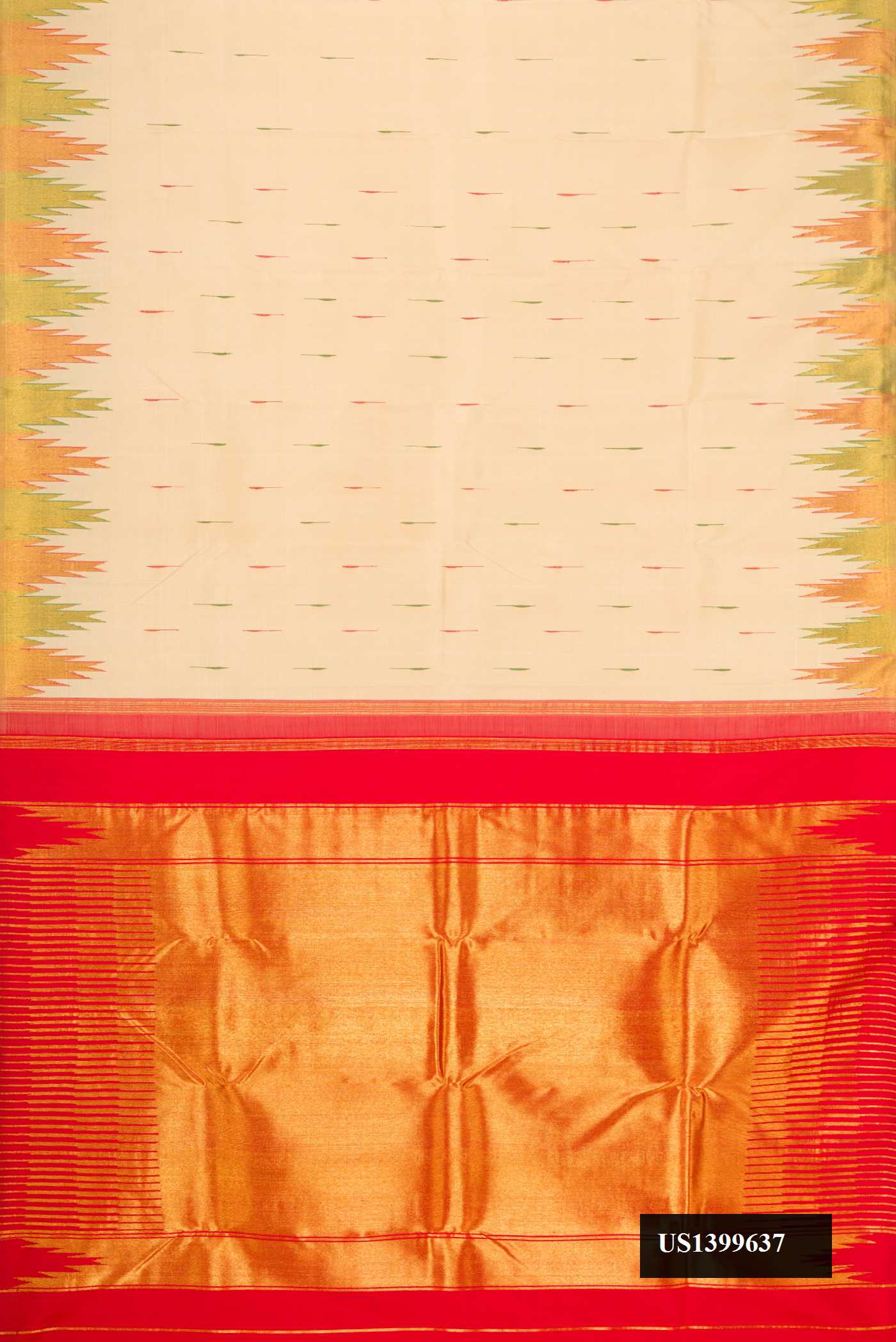 Beige Dual Tone Kanchipuram Silk Saree