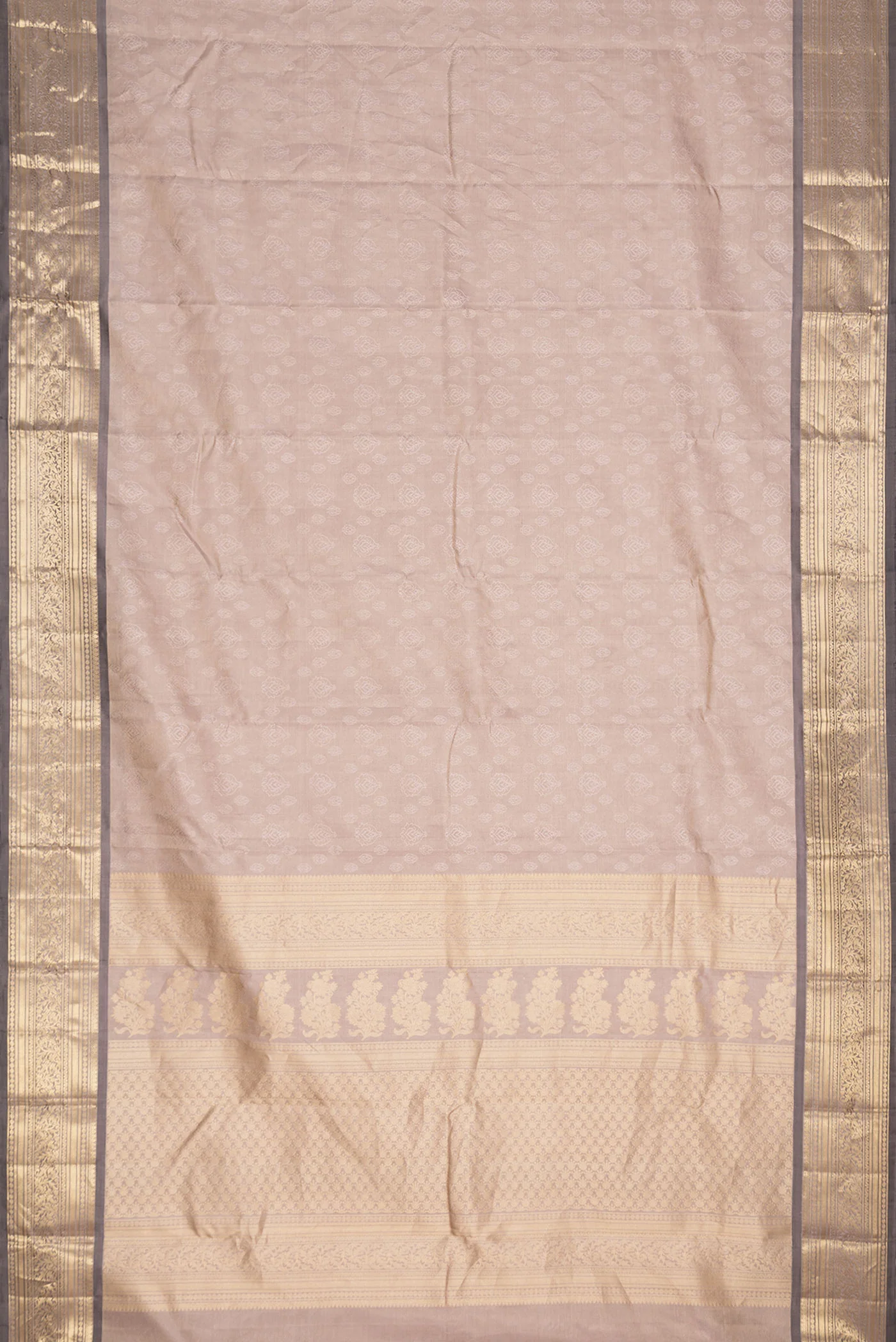 Beige Kanchipuram Silk Saree - Image 6