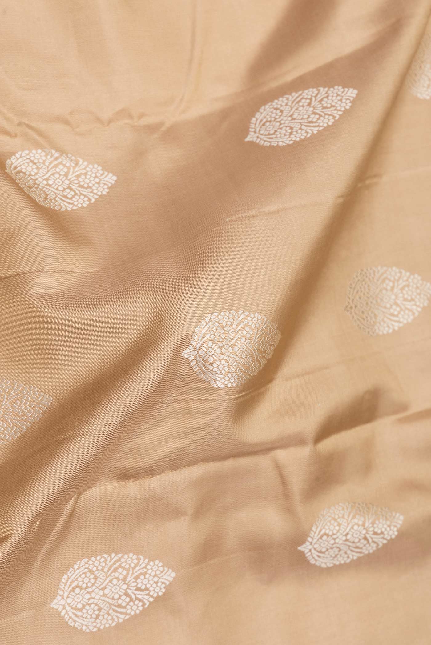 Beige Dual Tone Kanjivaram Saree - Image 2