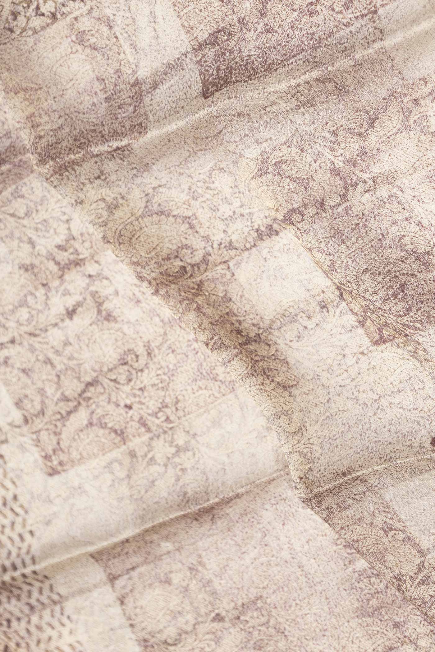 Beige Dual Tone Mysore Georgette Saree - Image 2