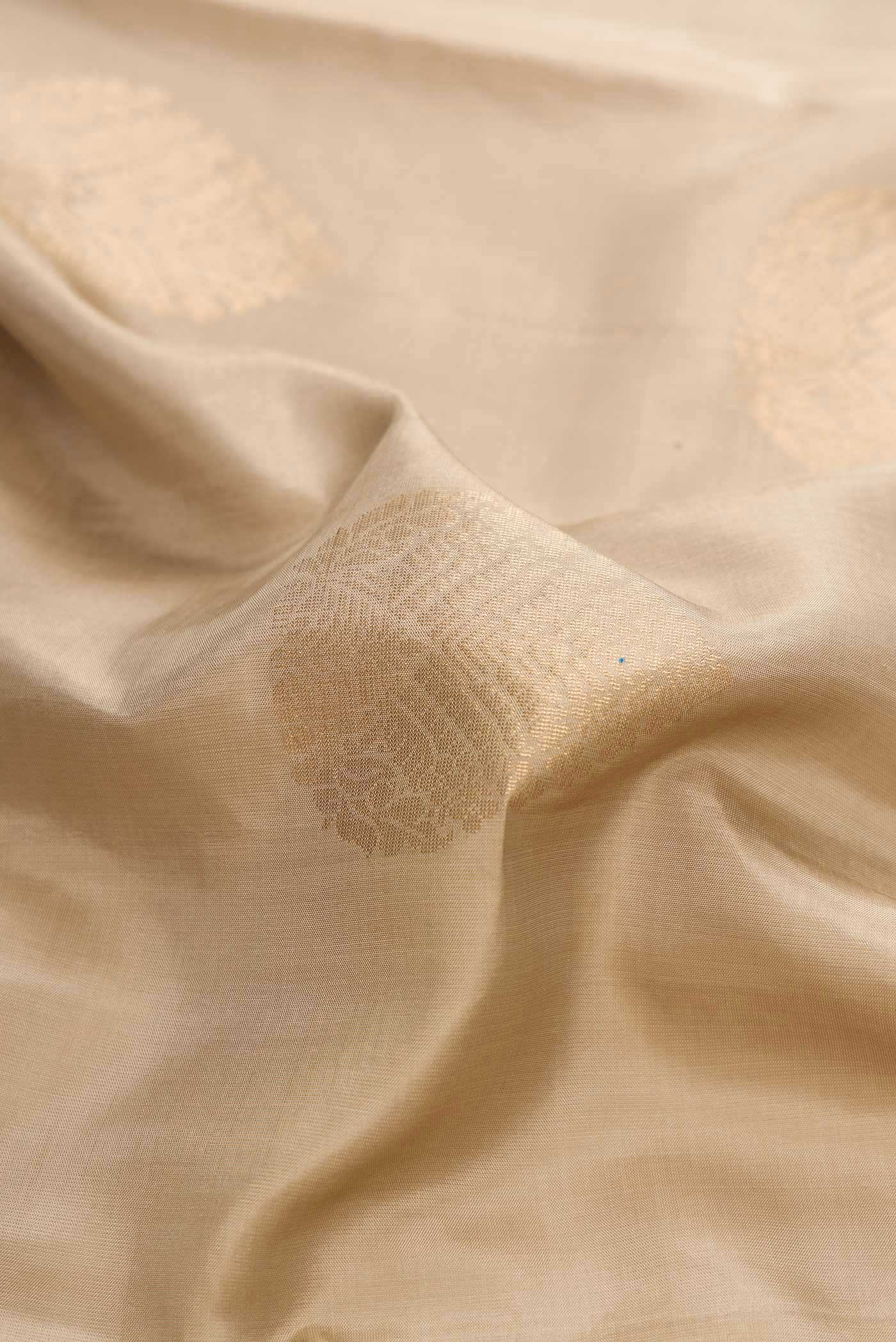 Beige Dual Tone Soft Silk Saree - Image 2