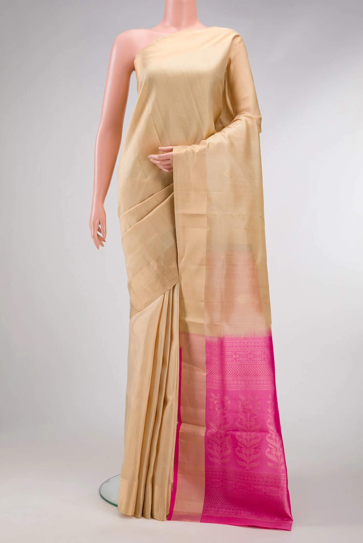 Beige Soft Silk Saree
