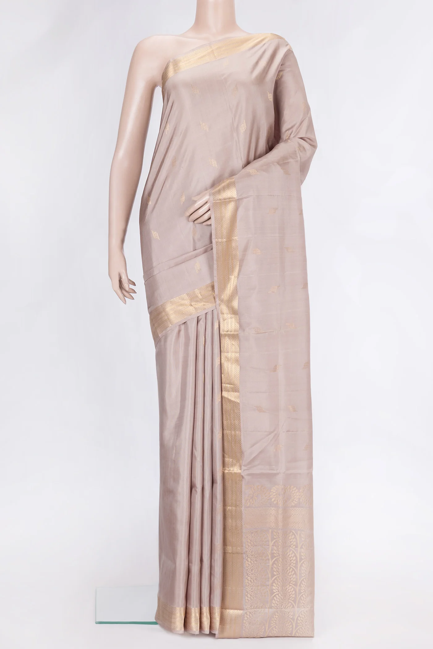 Beige Soft Silk Saree