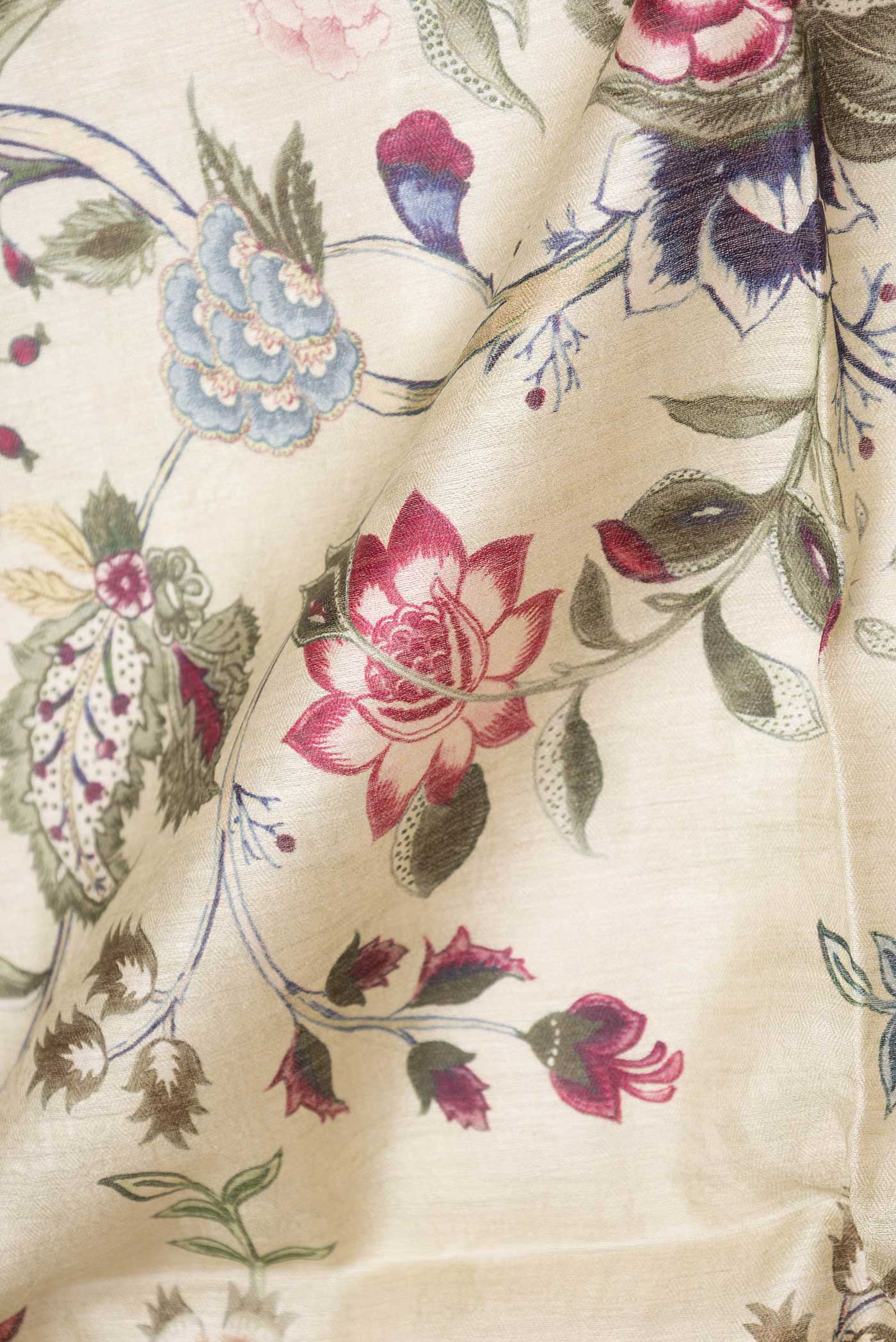 Beige Dual Tone Tussar Saree - Image 2