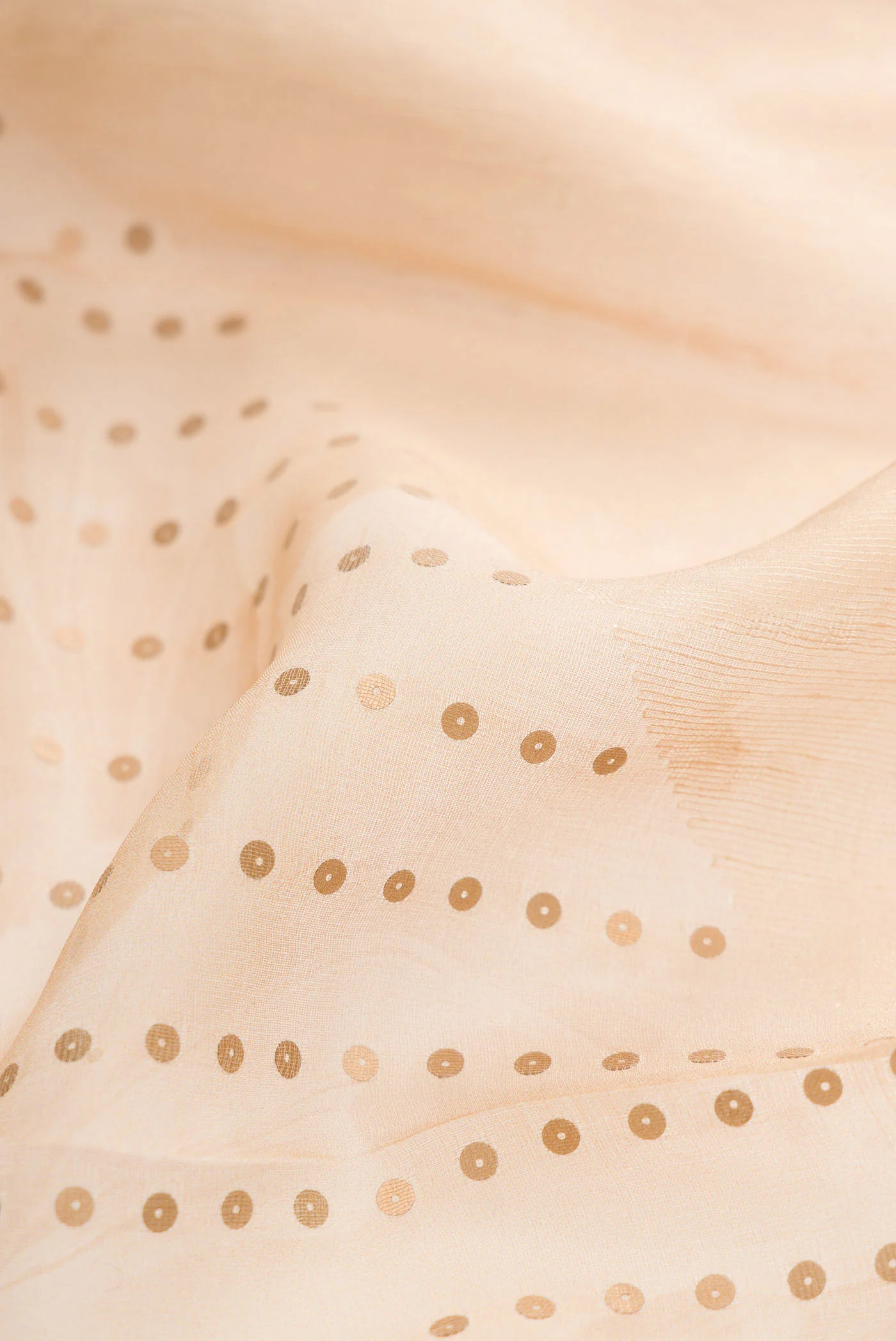 Beige Dual Tone Tussar Silk Saree - Image 2