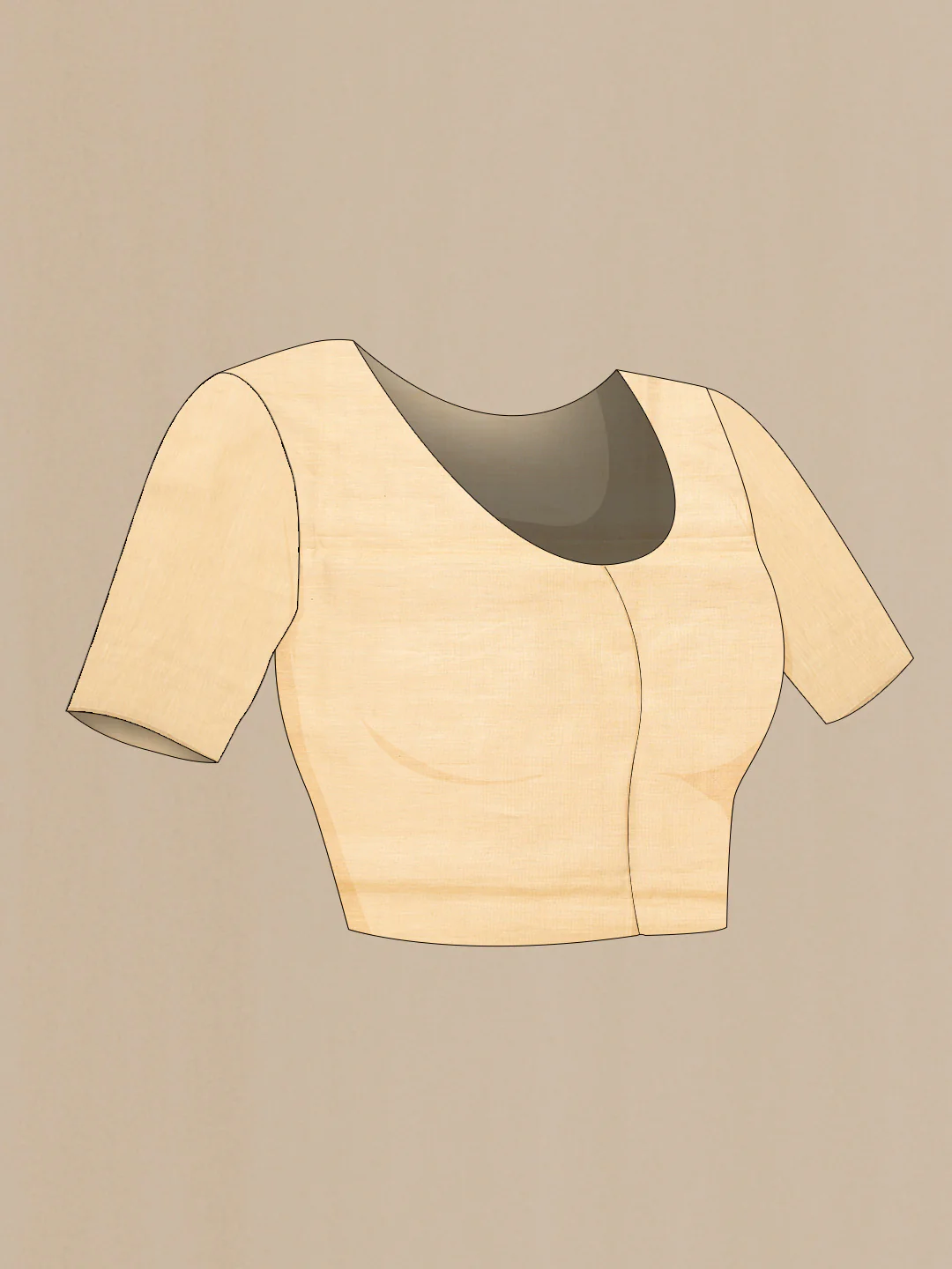 Beige Tussar Silk Saree - Image 4