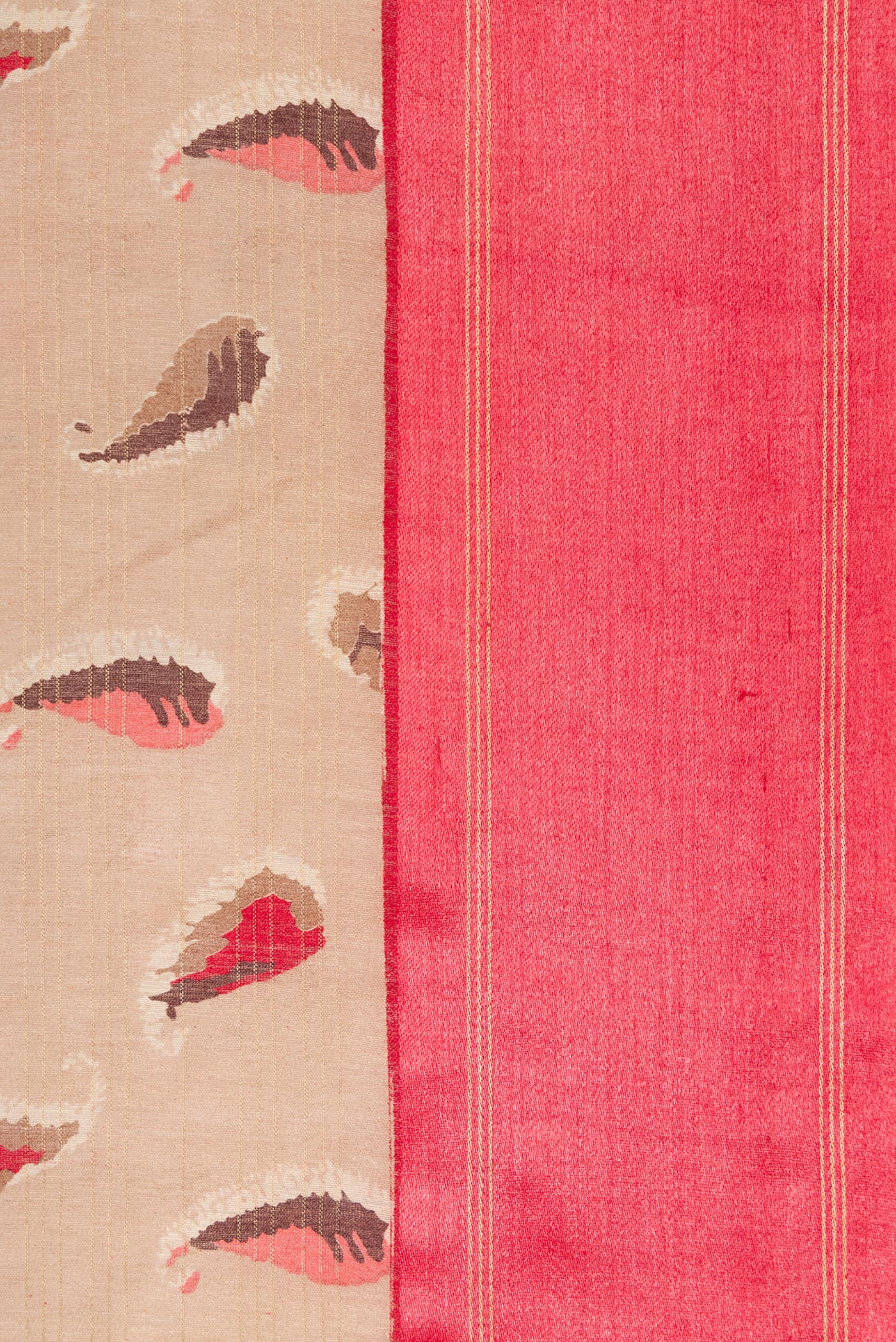 Beige Tussar Silk Saree - Image 3