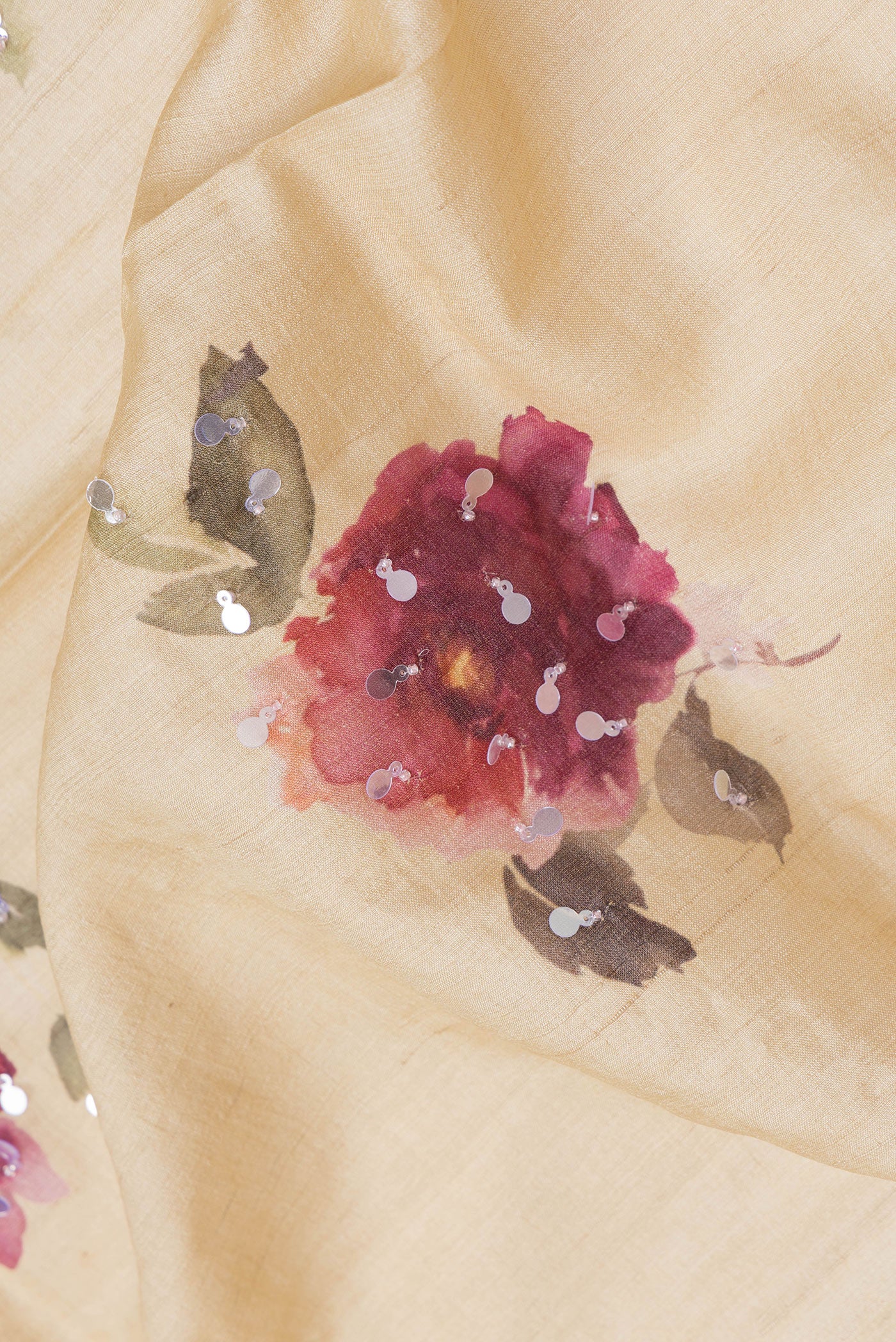 Sandal Tussar Silk Saree - Image 2