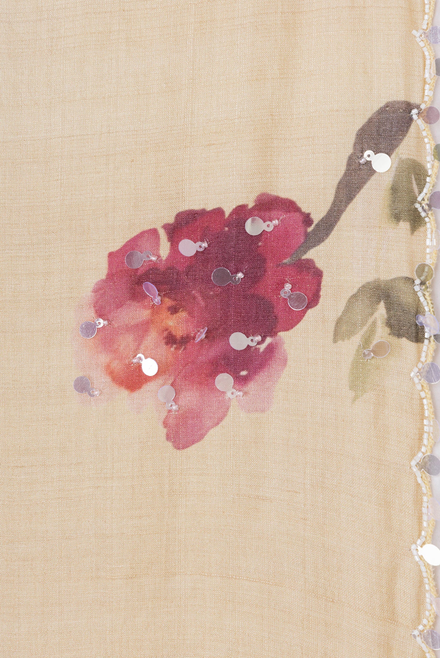 Sandal Tussar Silk Saree - Image 3
