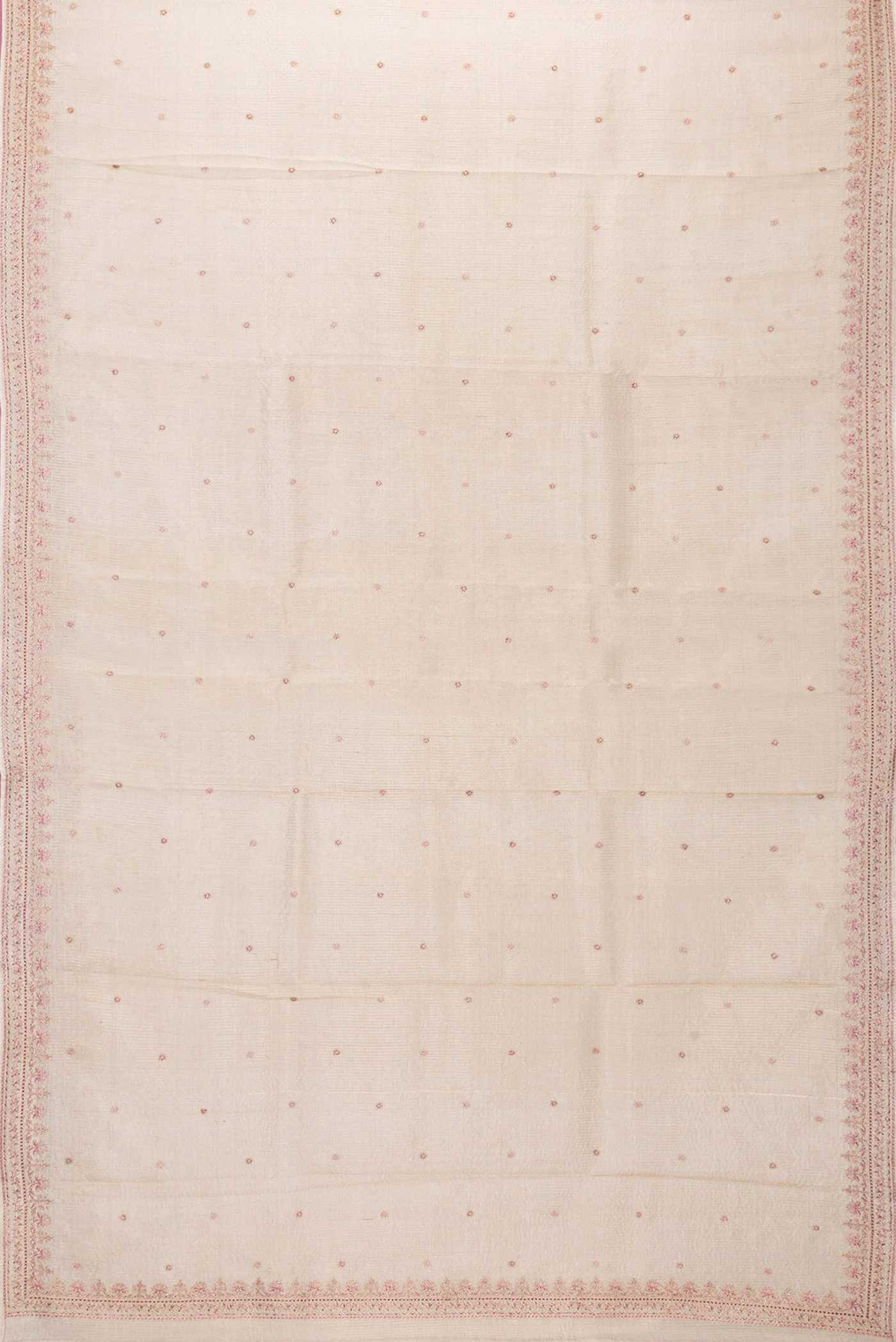 Cream Tussar Silk Saree - Image 6