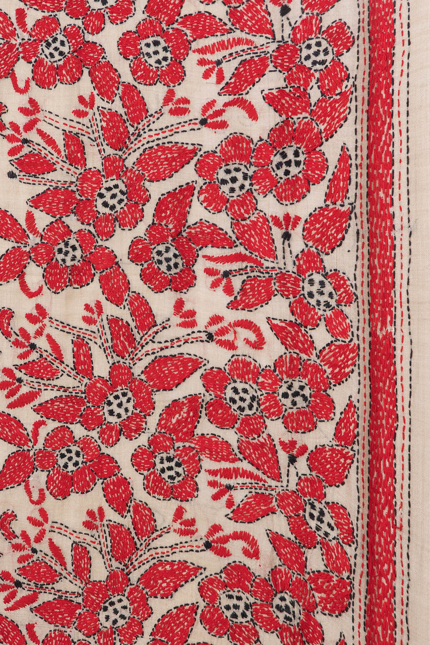 Beige Tussar Silk Saree - Image 3