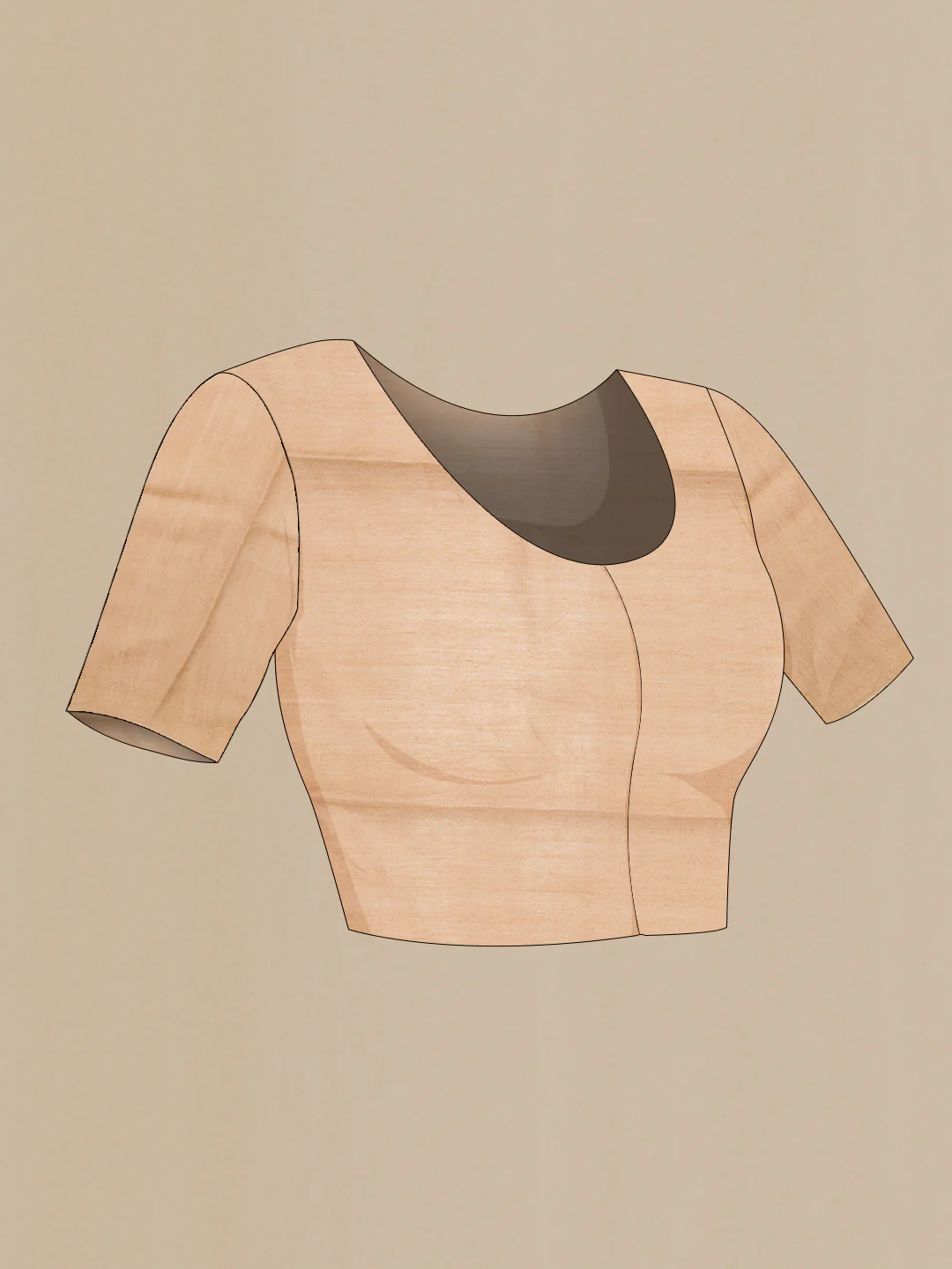 Beige Tussar Silk Saree - Image 4