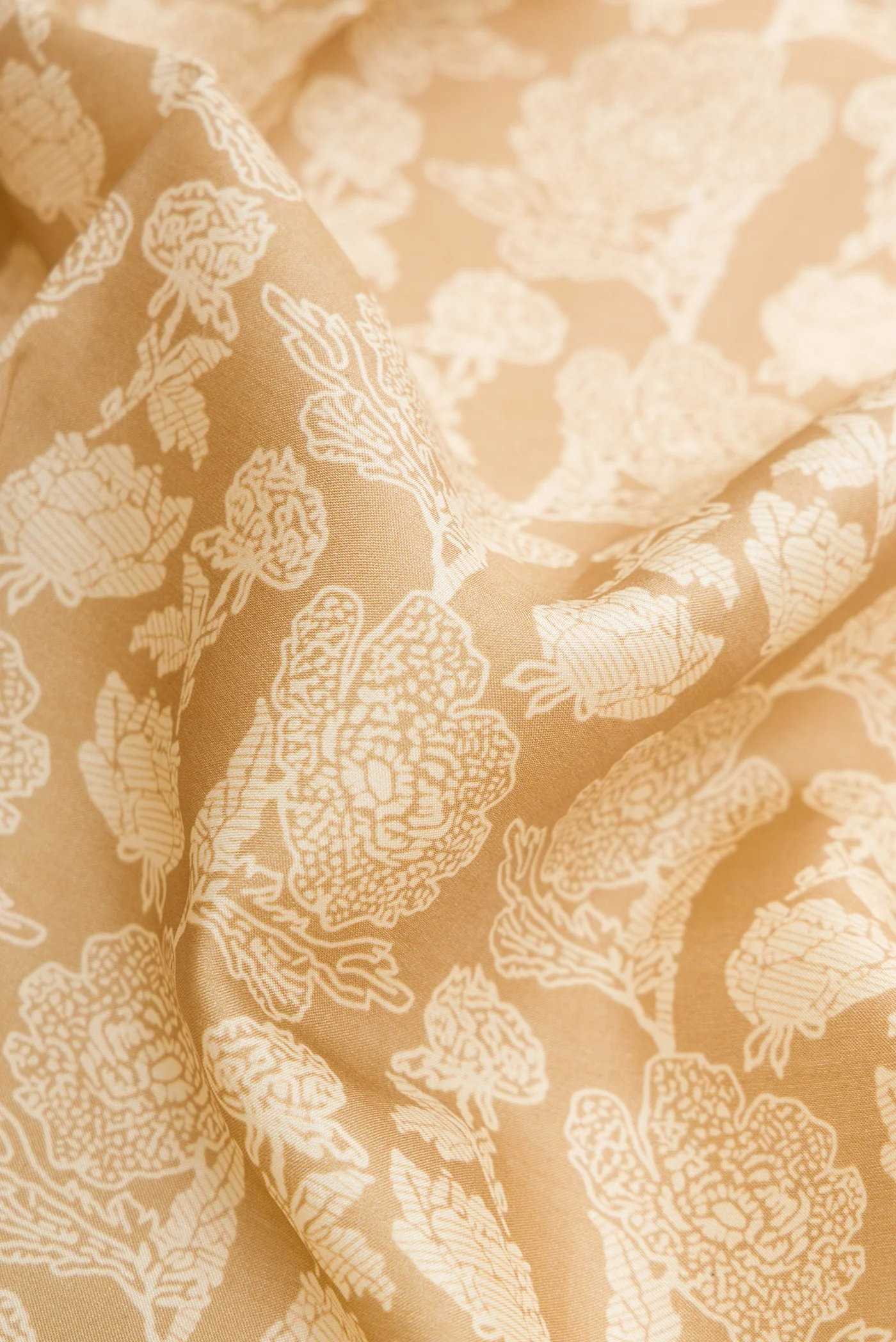Beige Tussar Silk Saree - Image 2