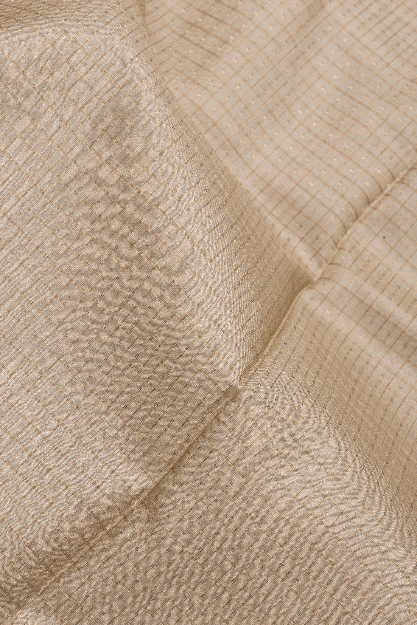 Beige Tussar Silk Saree - Image 2