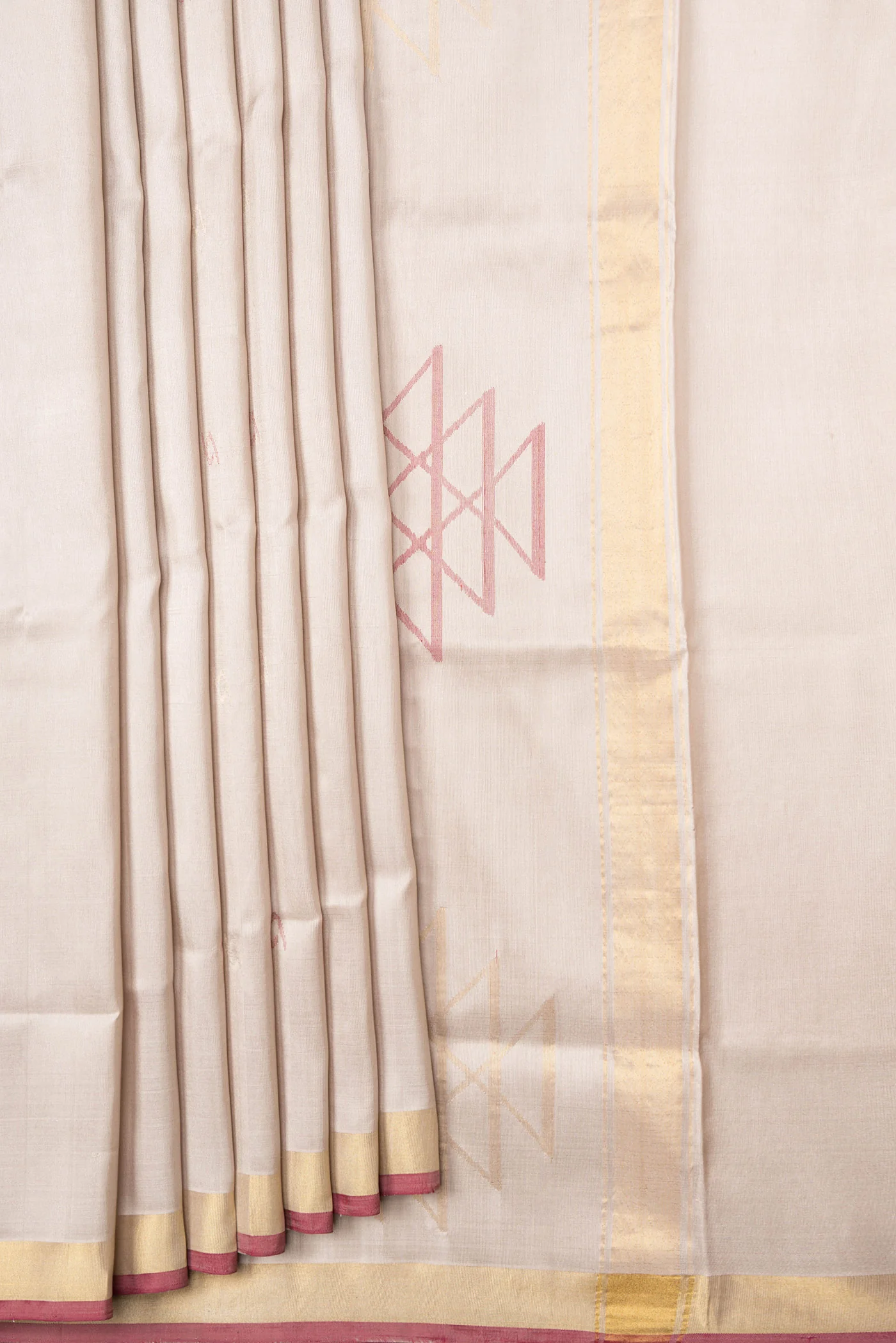 Beige Uppada Silk Saree - Image 4