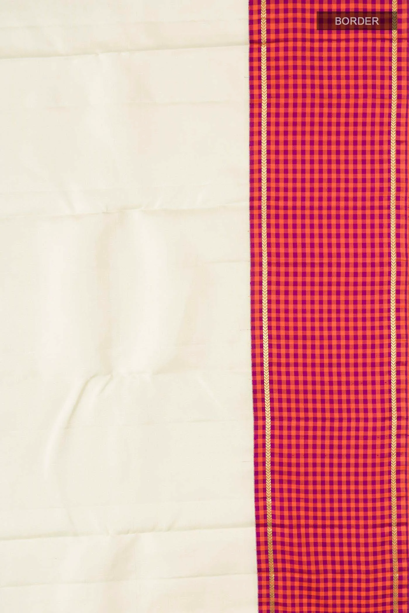 Pure Silk Pure Zari Off White Kanjivaram Saree - Image 3