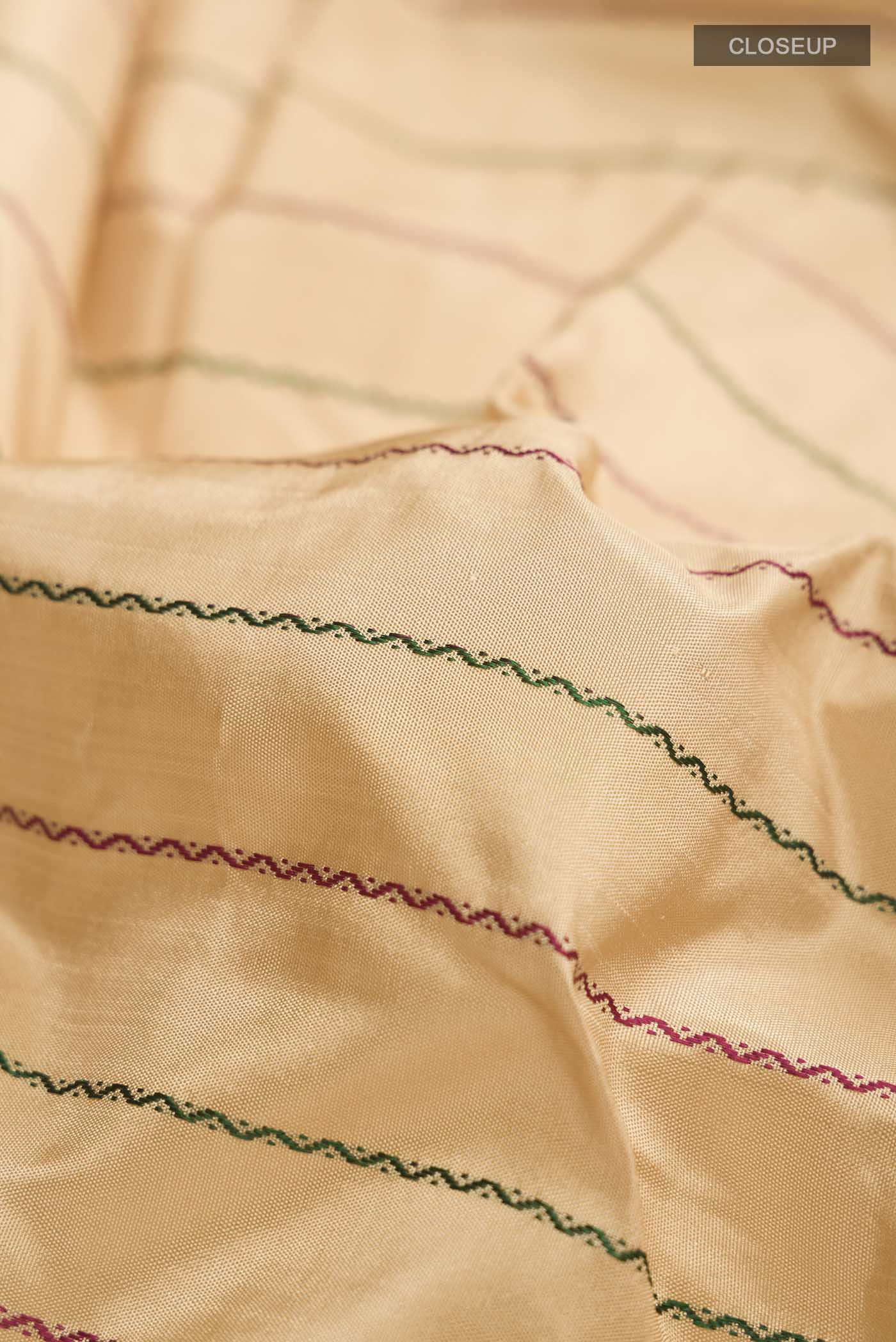 Sandal Kanchipuram Silk Saree - Image 2