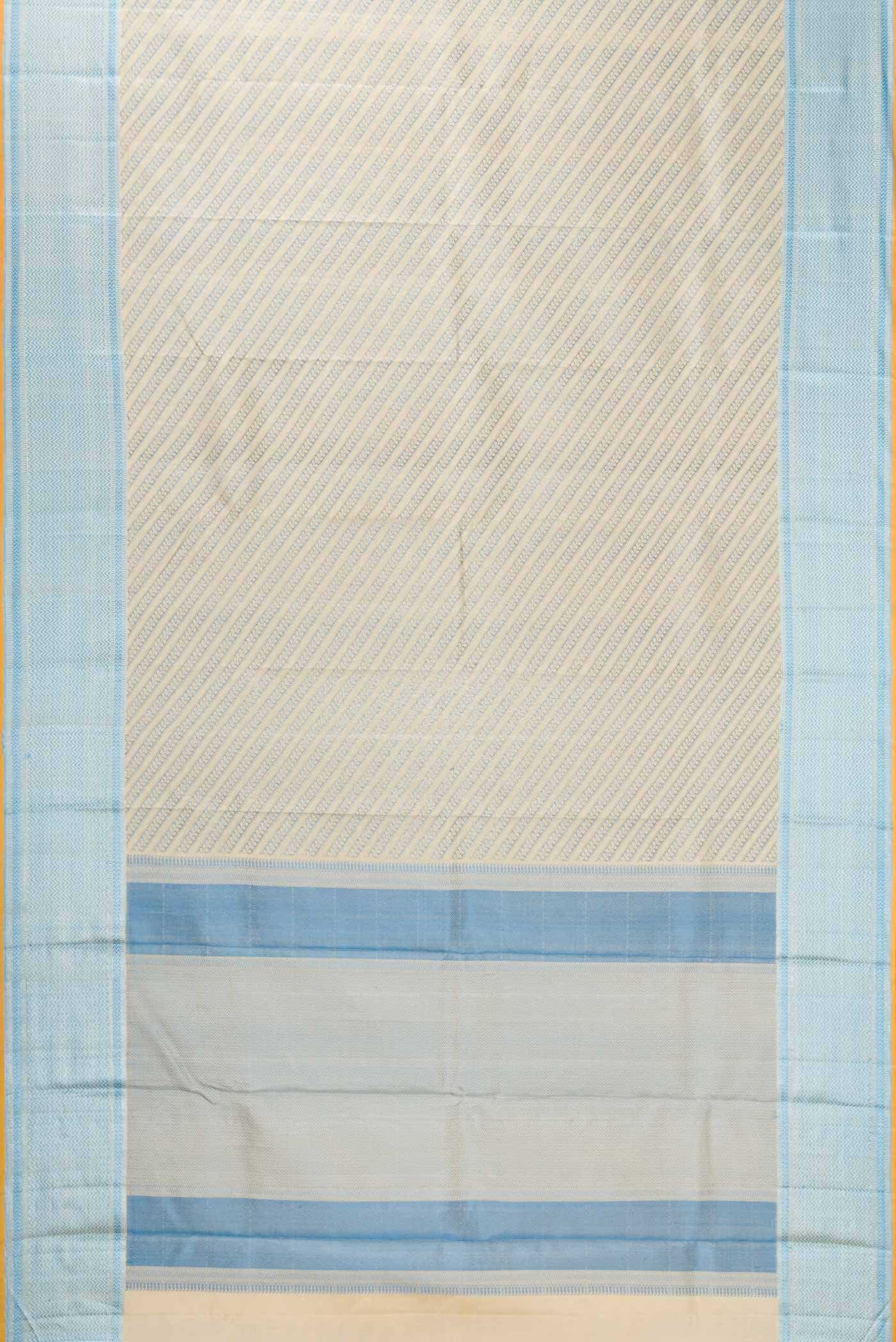 Beige Kanchipuram Silk Saree - Image 4