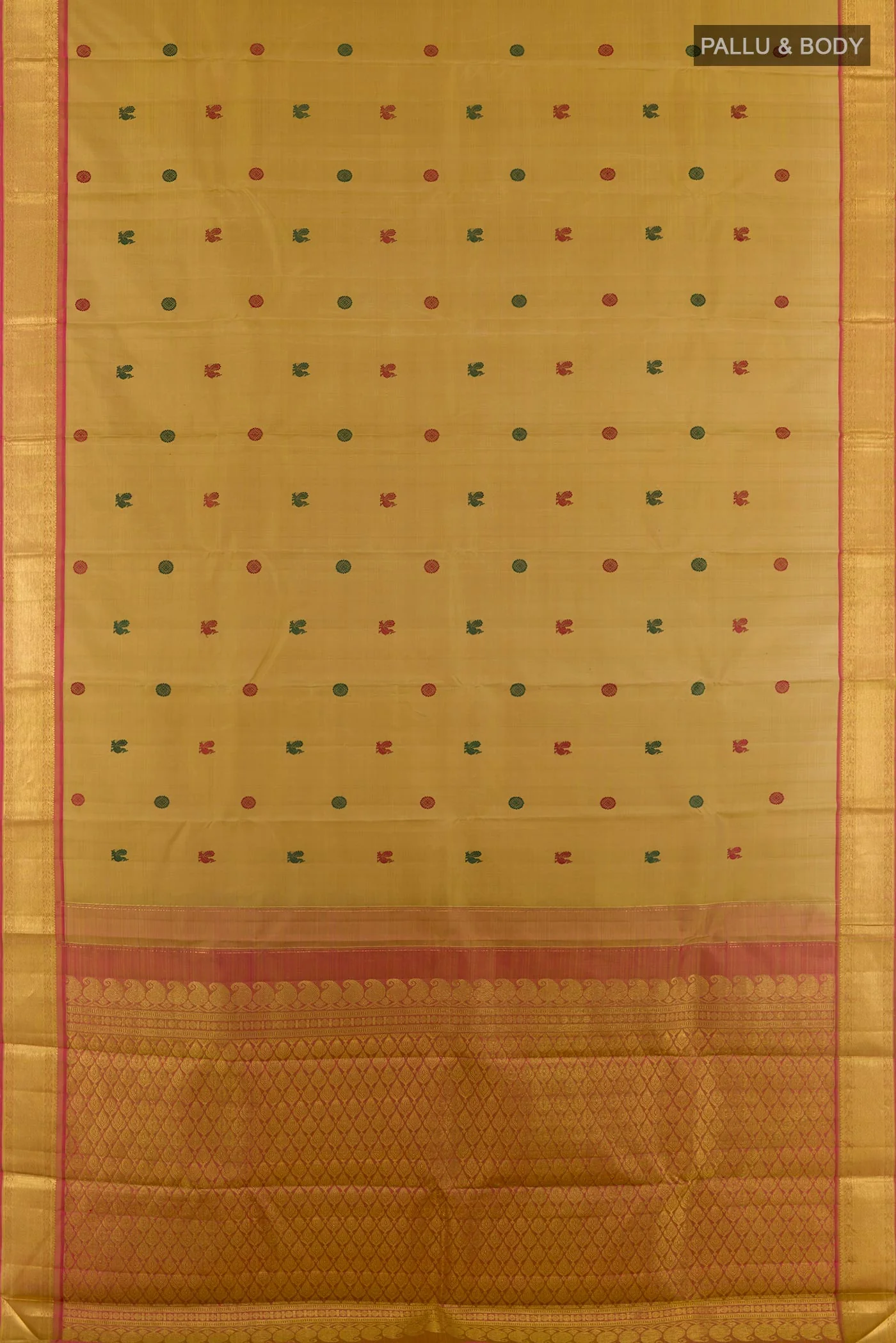 Dark Beige Kanjivaram Silk Saree - Image 3
