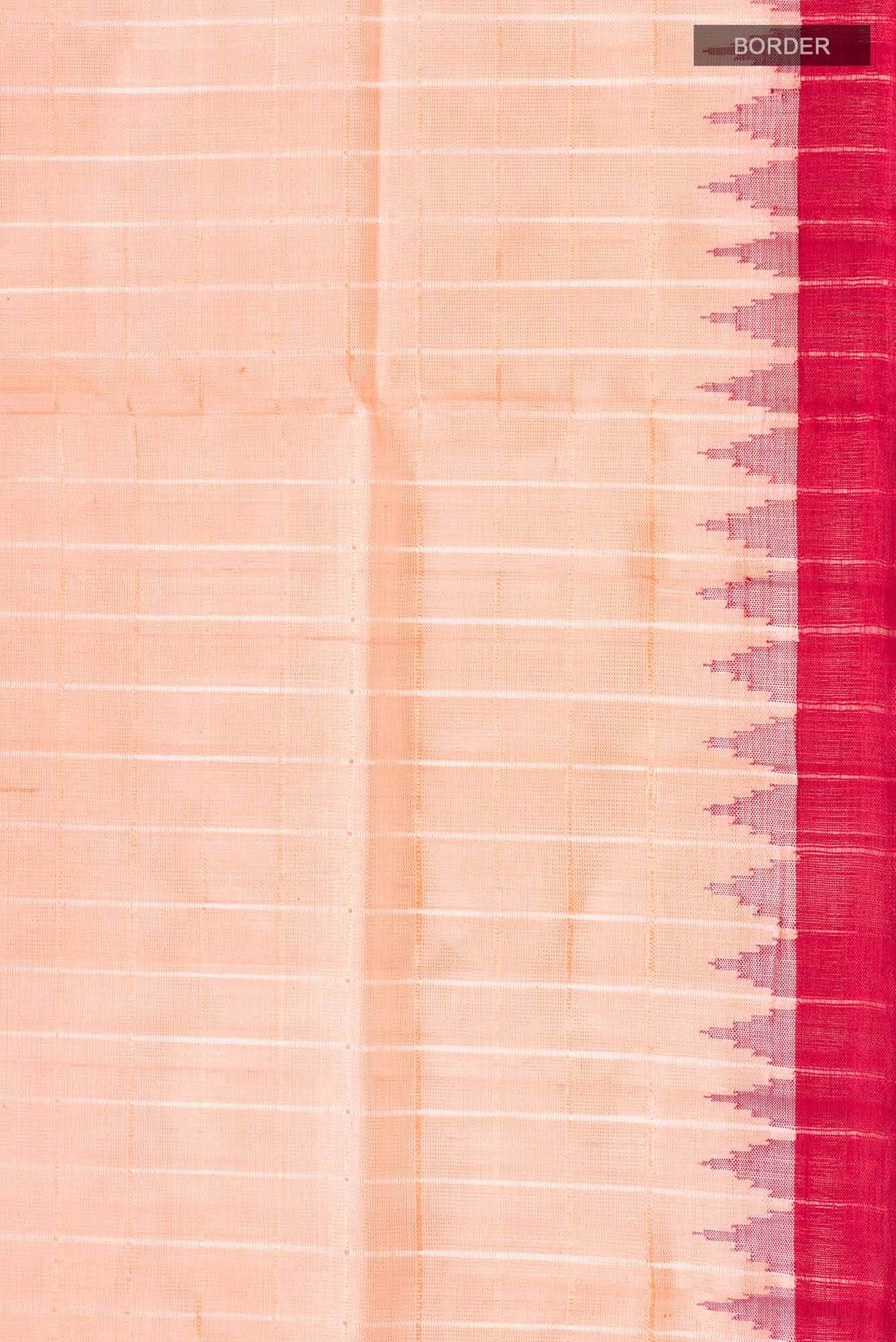 Beige Orissa Silk Saree - Image 5