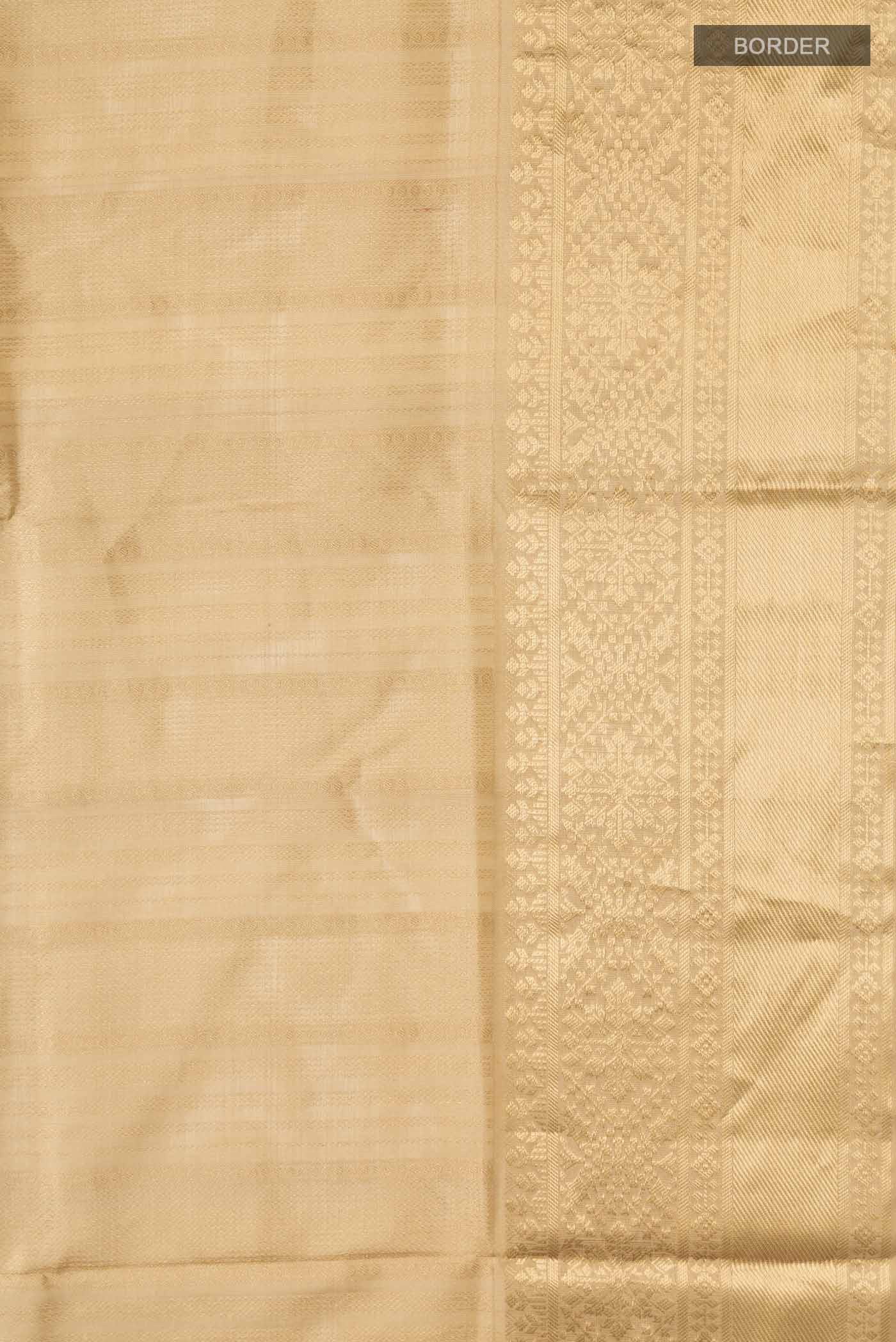 Beige Soft Silk Saree - Image 3