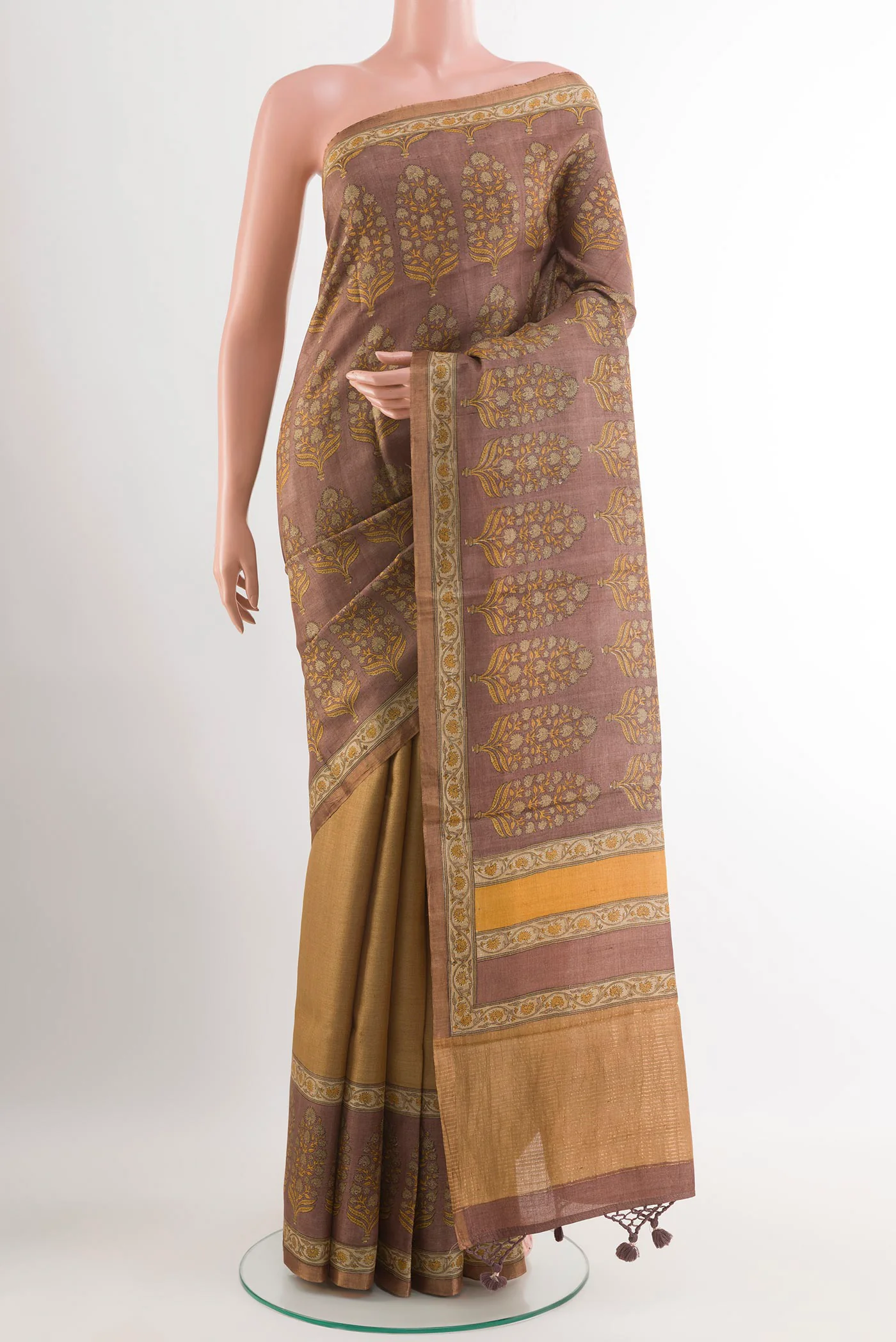 Multi Color Tussar Silk Saree