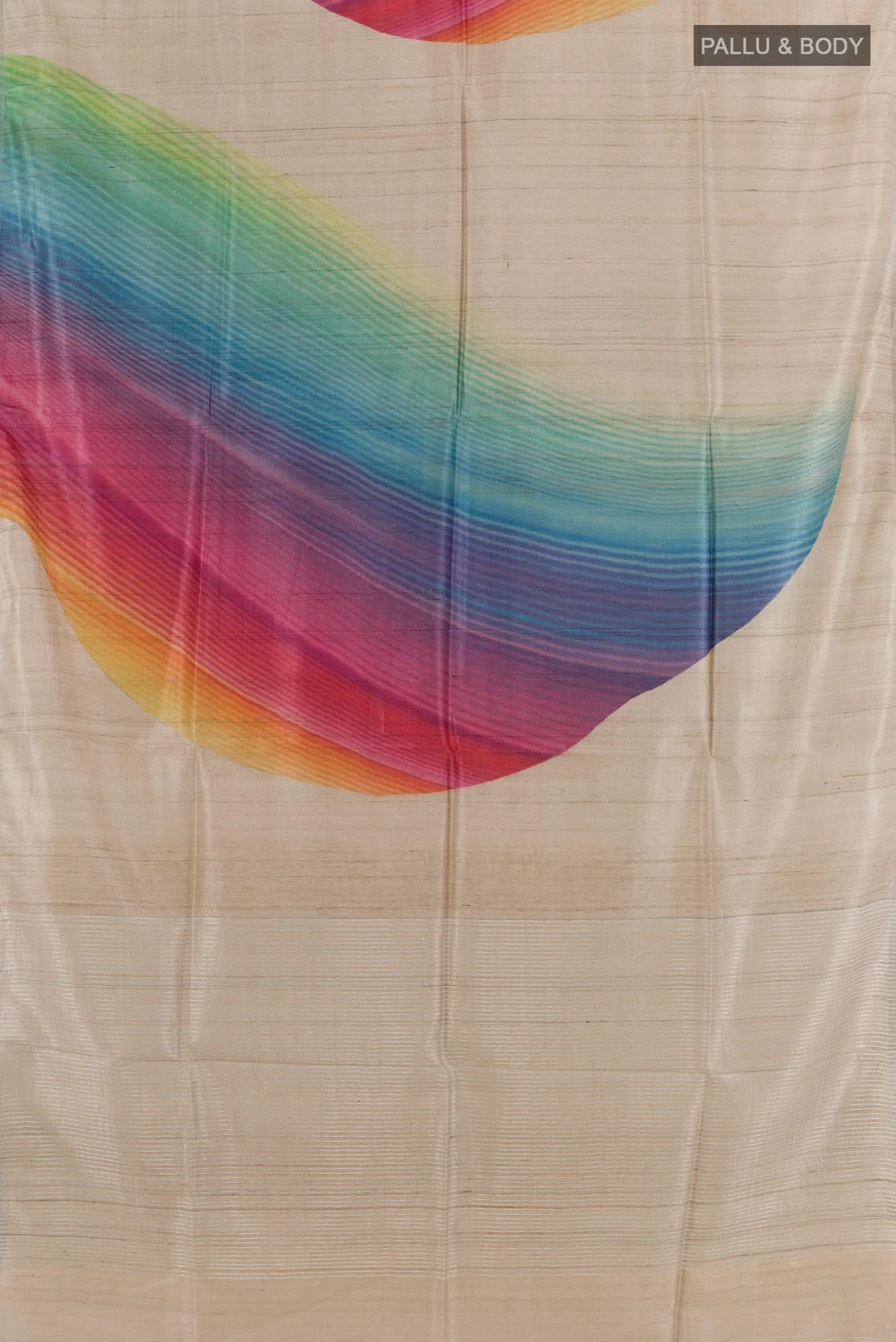 Multi Color Tussar Silk Saree - Image 3