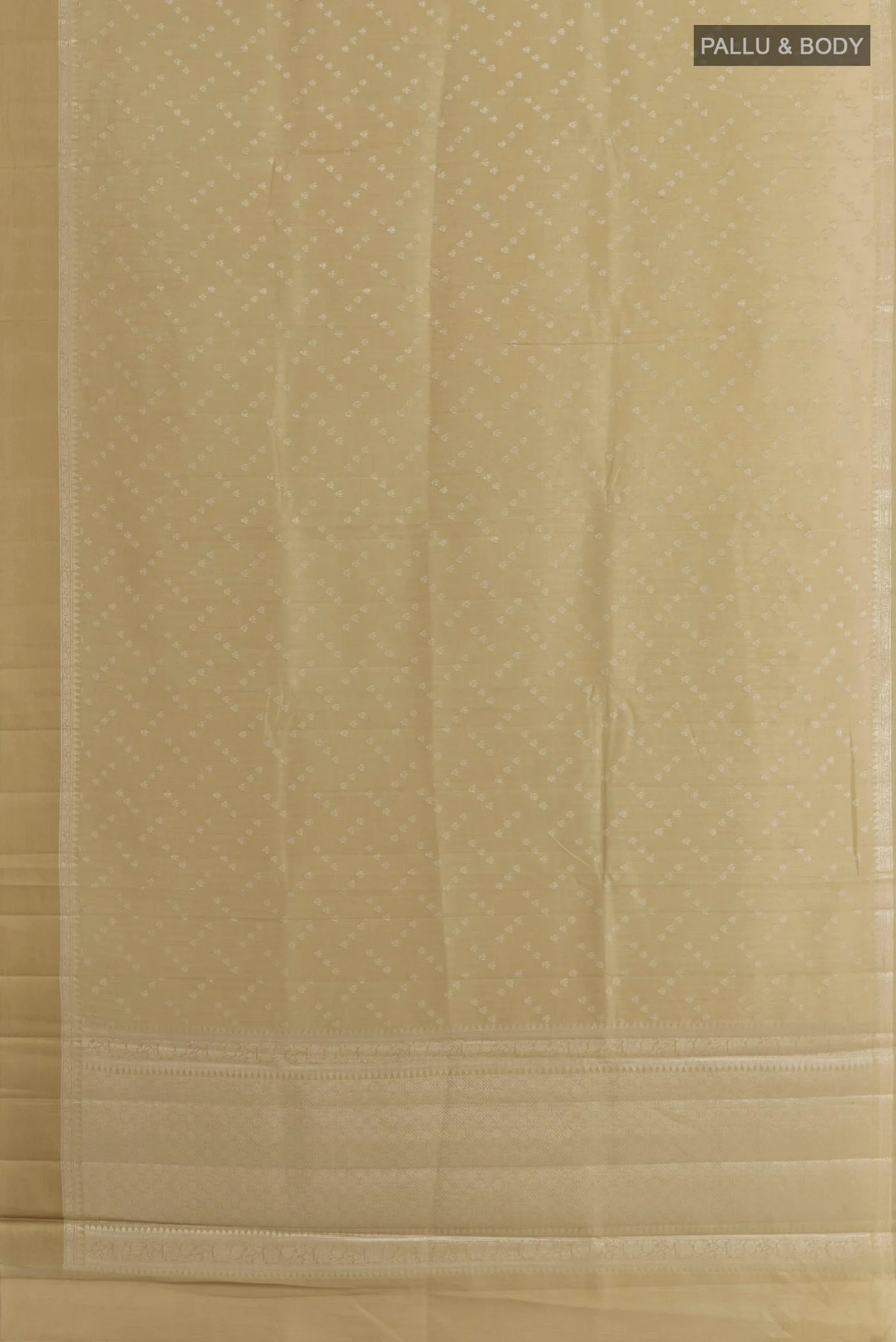 Beige Banarasi Raw Silk Saree - Image 3